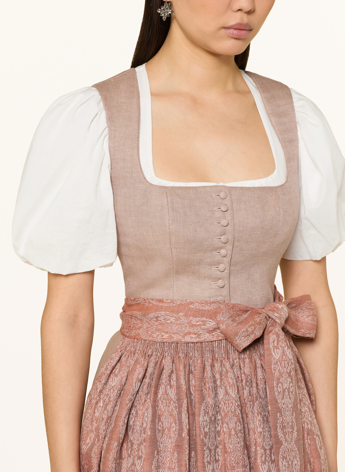 Gottseidank Leinen-Dirndl MONIKA: HELLROT