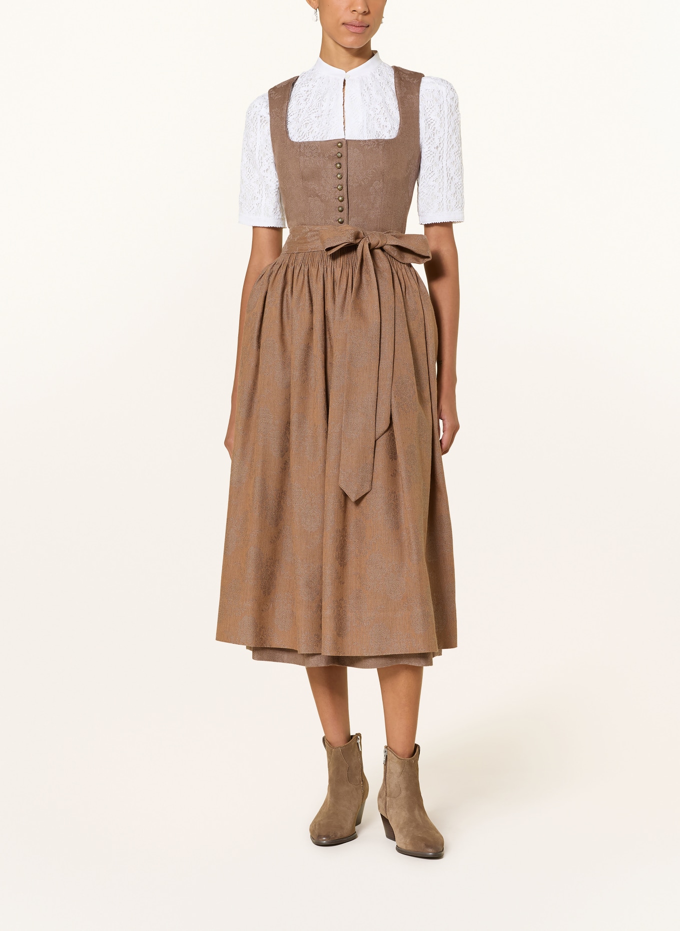Gottseidank Dirndl MONIKA z lnu: SVĚTLE HNĚDÁ