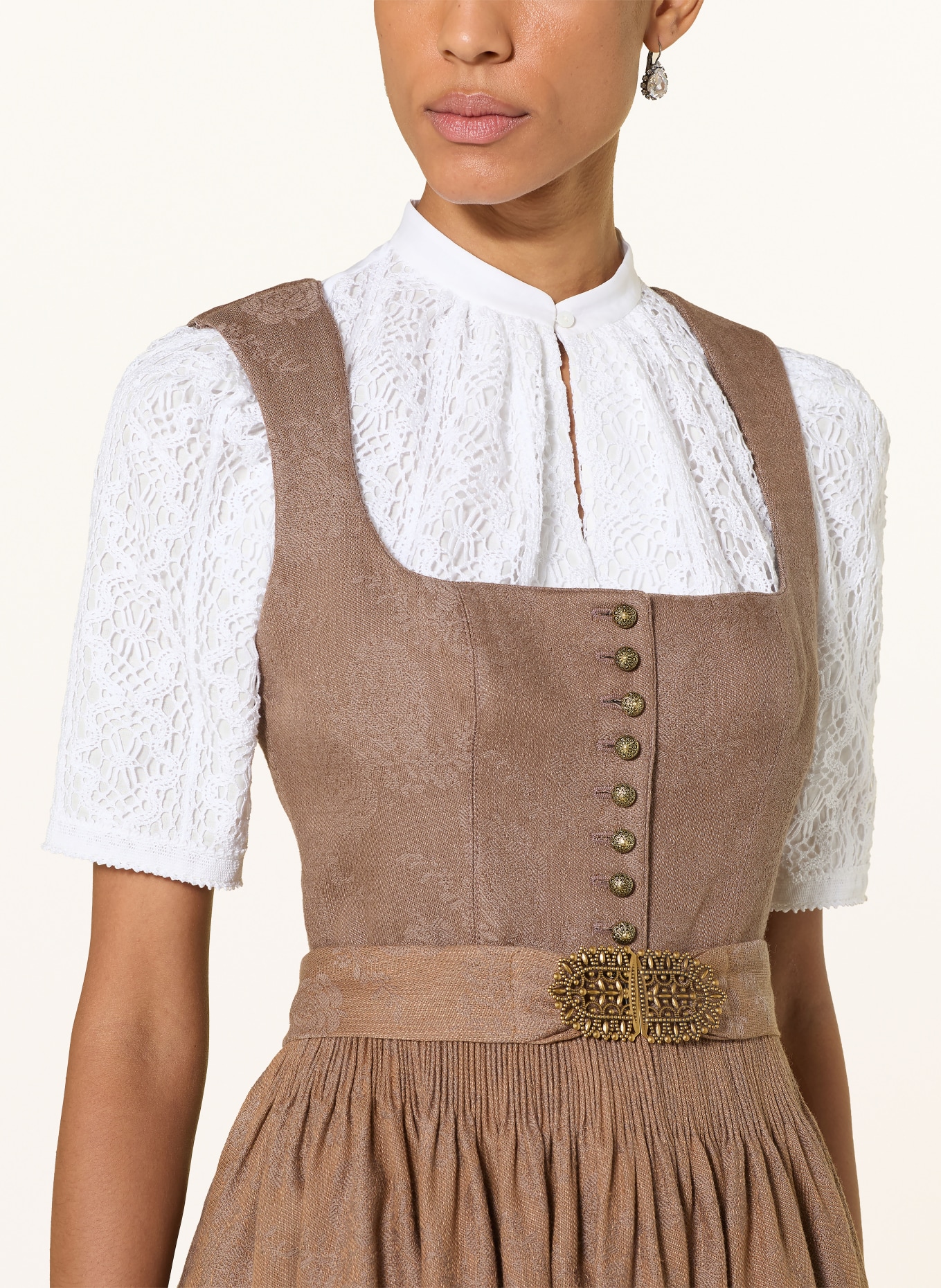 Gottseidank Dirndl MONIKA z lnu: SVĚTLE HNĚDÁ