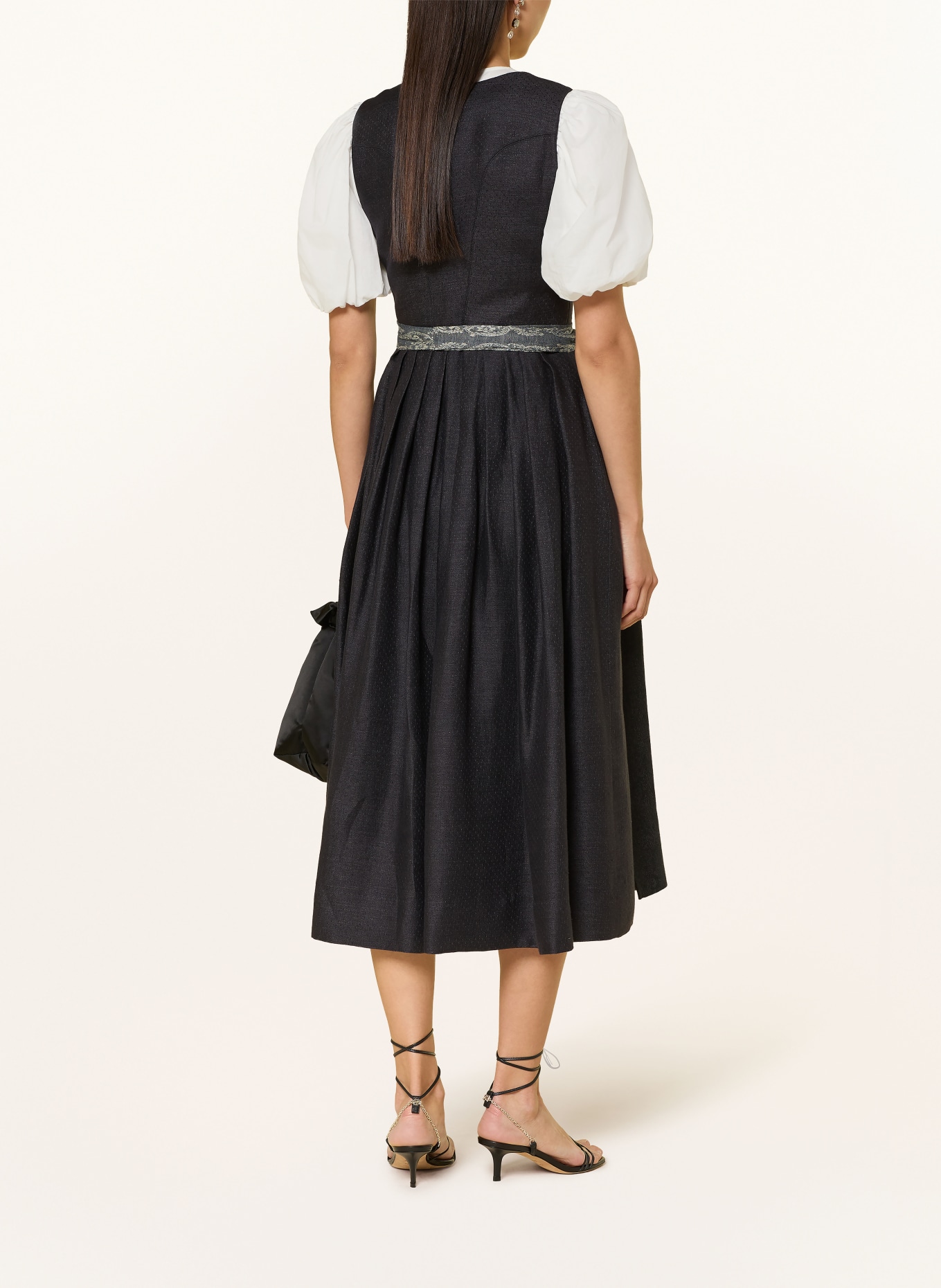 Gottseidank Leinendirndl MONIKA: DUNKELBLAU / CREME