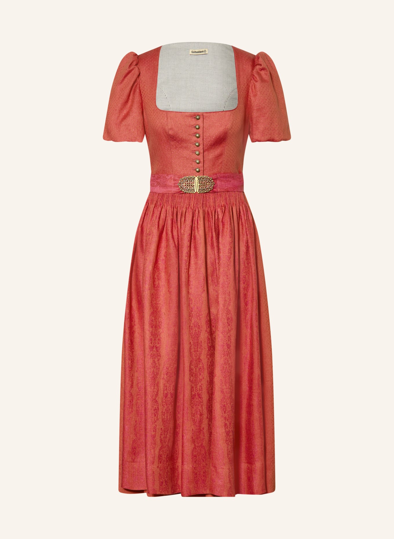 Gottseidank Dirndl LAURA aus Leinen: ROT