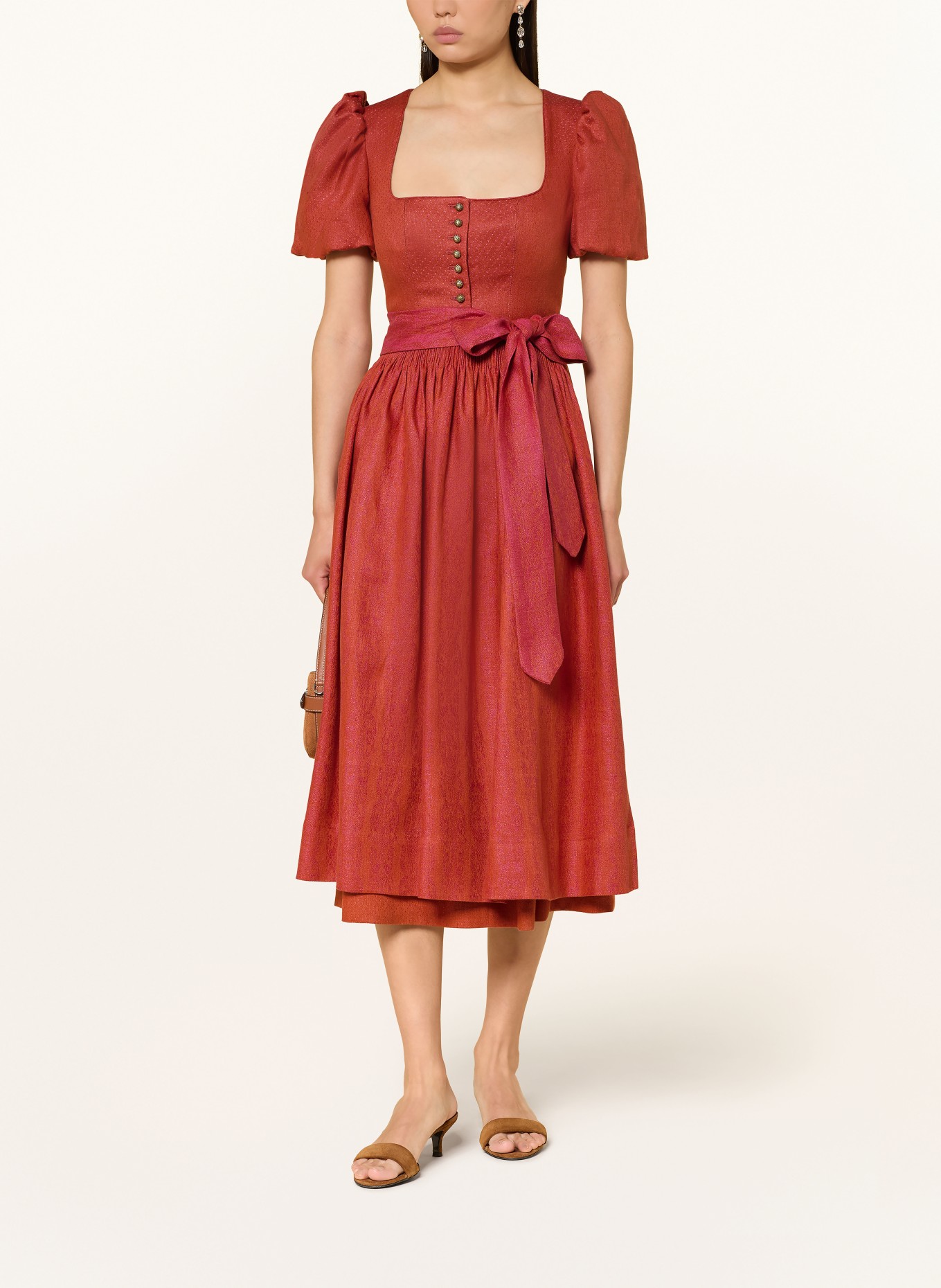 Gottseidank Dirndl LAURA aus Leinen: ROT