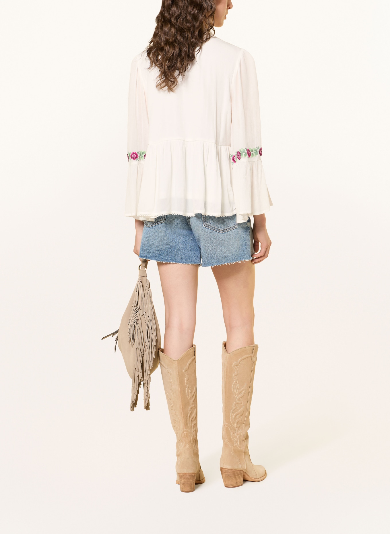 Y.A.S. Tričko s volánky a krajkou: BÍLÁ / RŮŽOVÁ / ZELENÁ