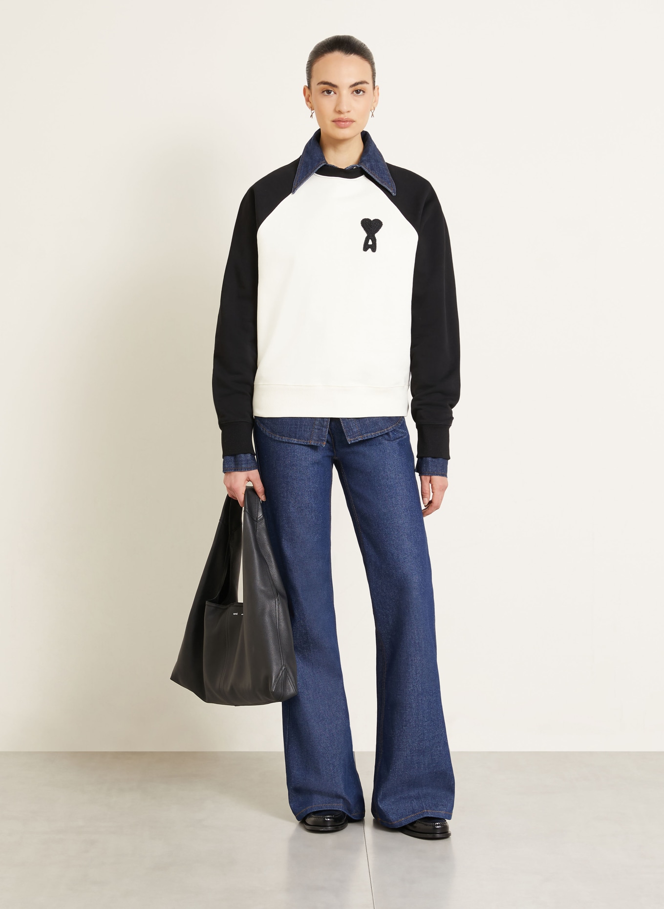 AMI PARIS sweatshirt: WIT / ZWART