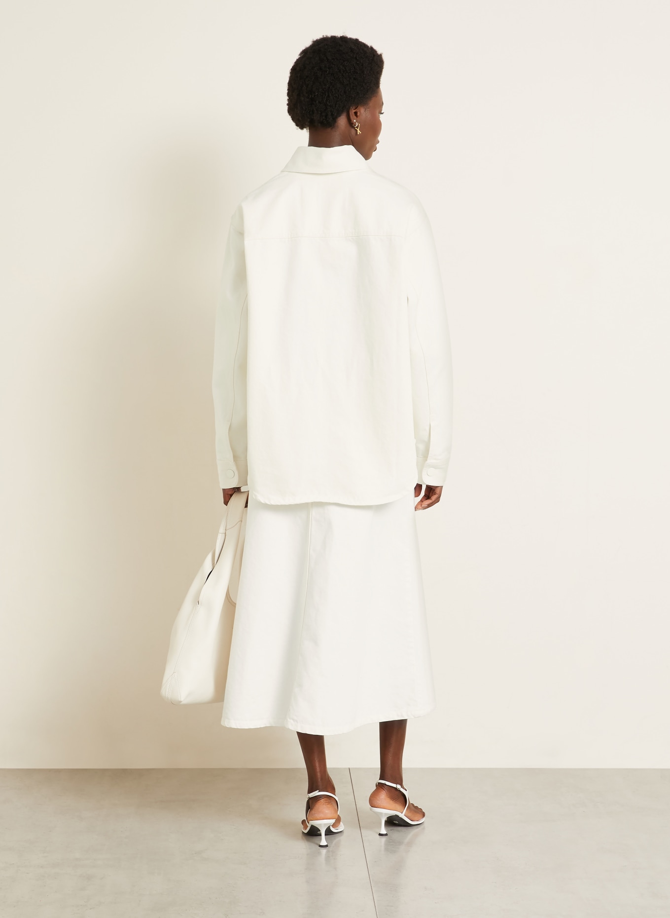 AMI PARIS Denim jacket: CREAM