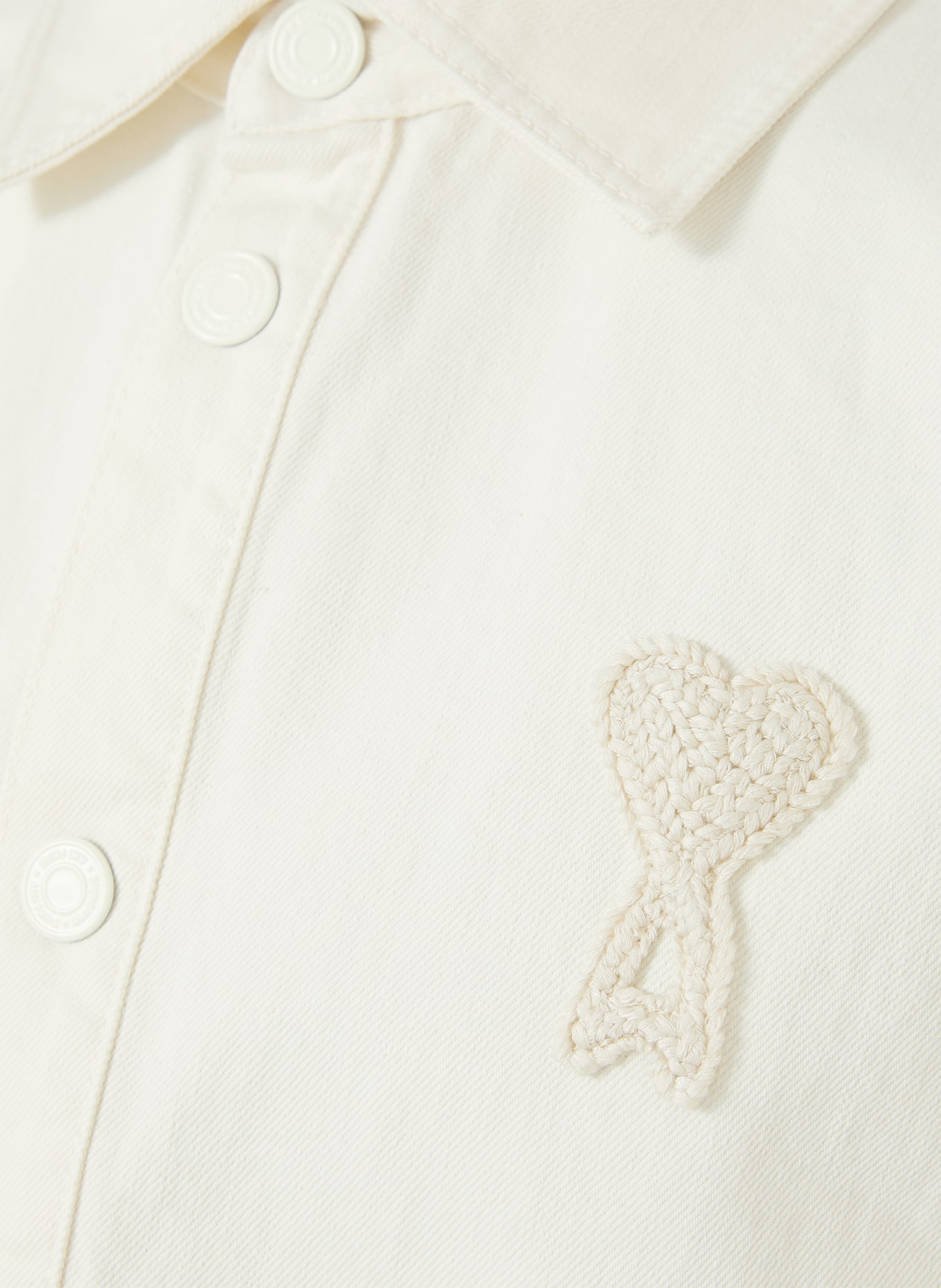 AMI PARIS Denim jacket: CREAM