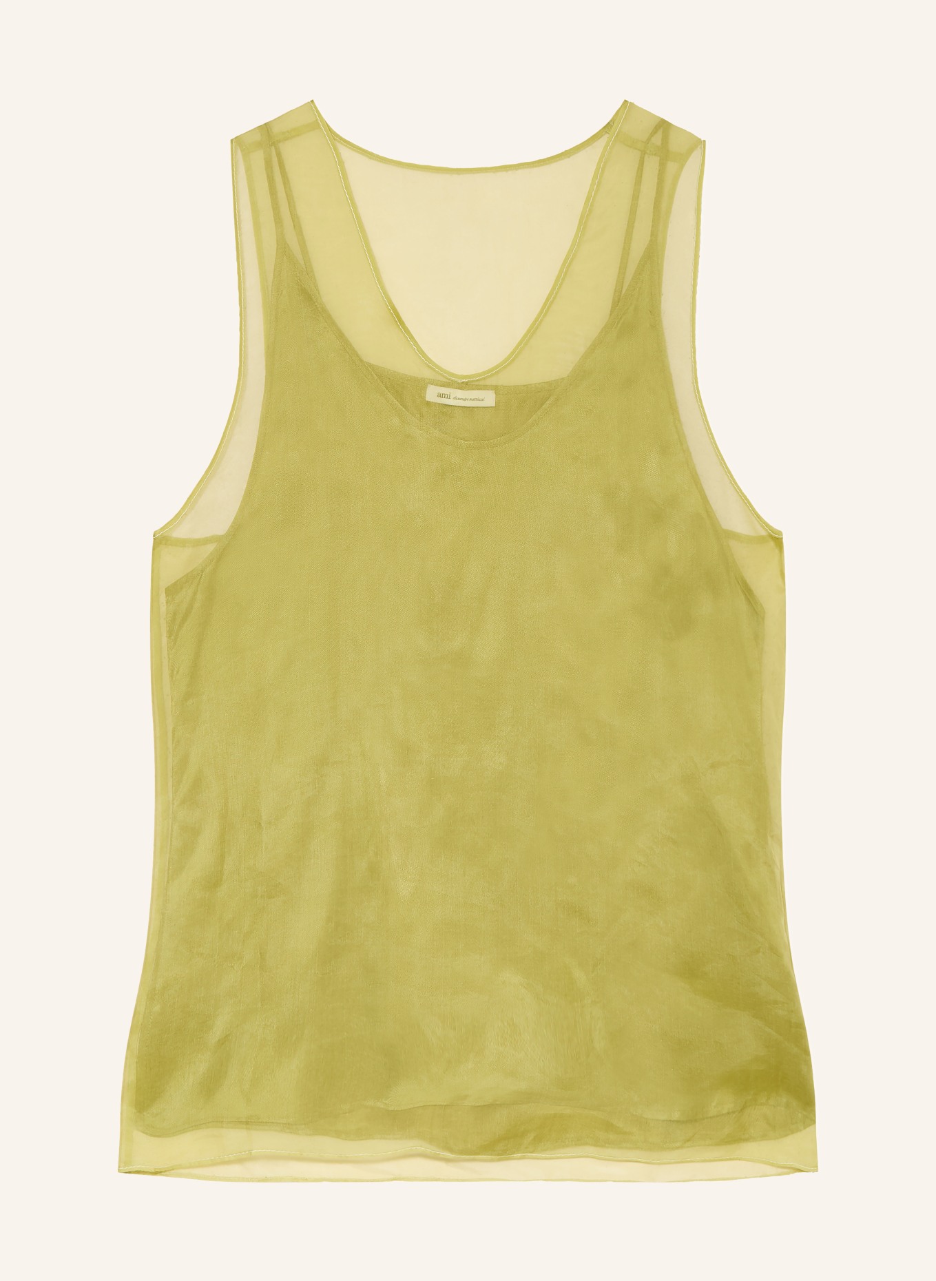 AMI PARIS Zijden top: GROEN