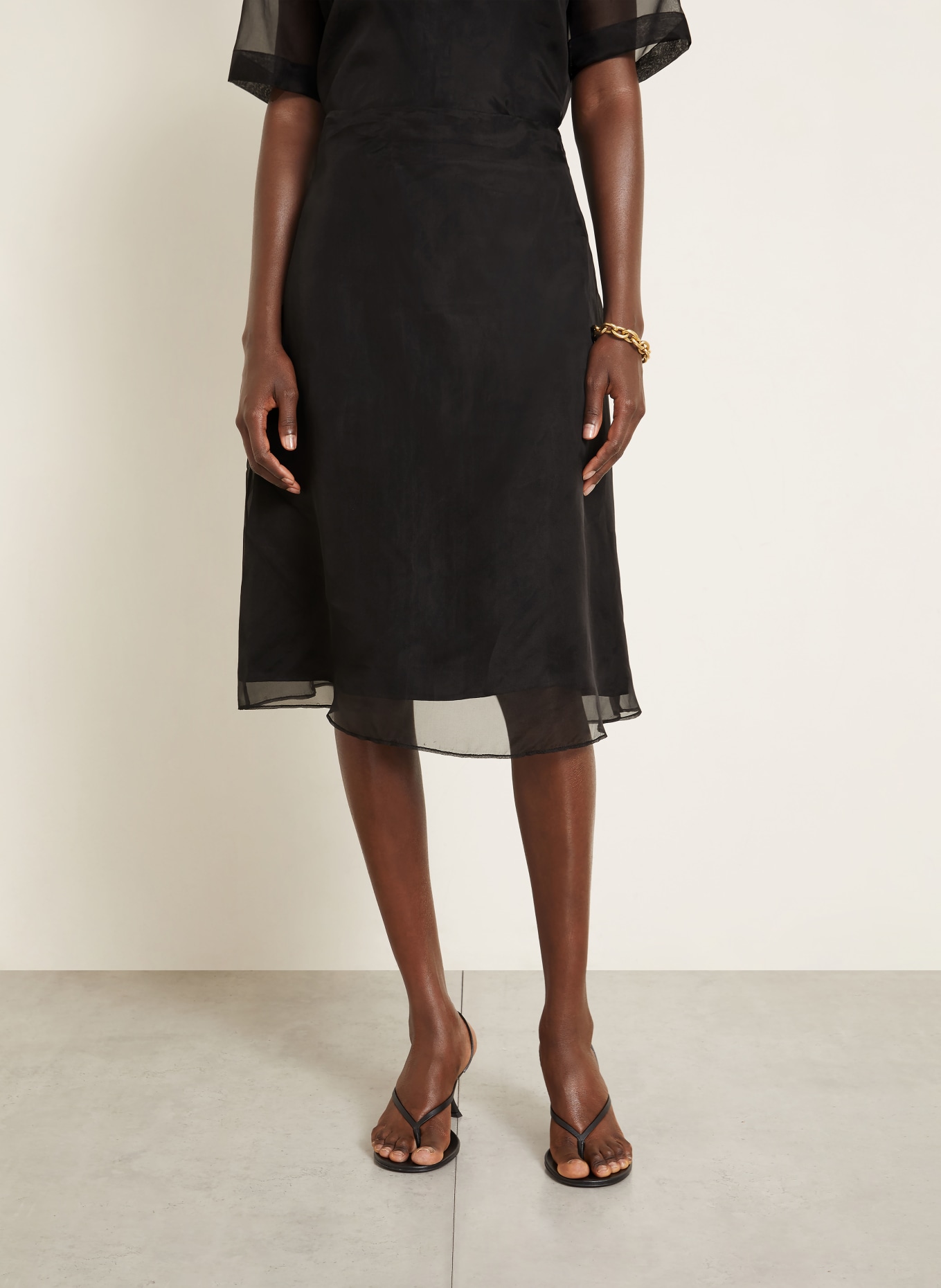 AMI PARIS Spódnica jedwabna: CZARNY