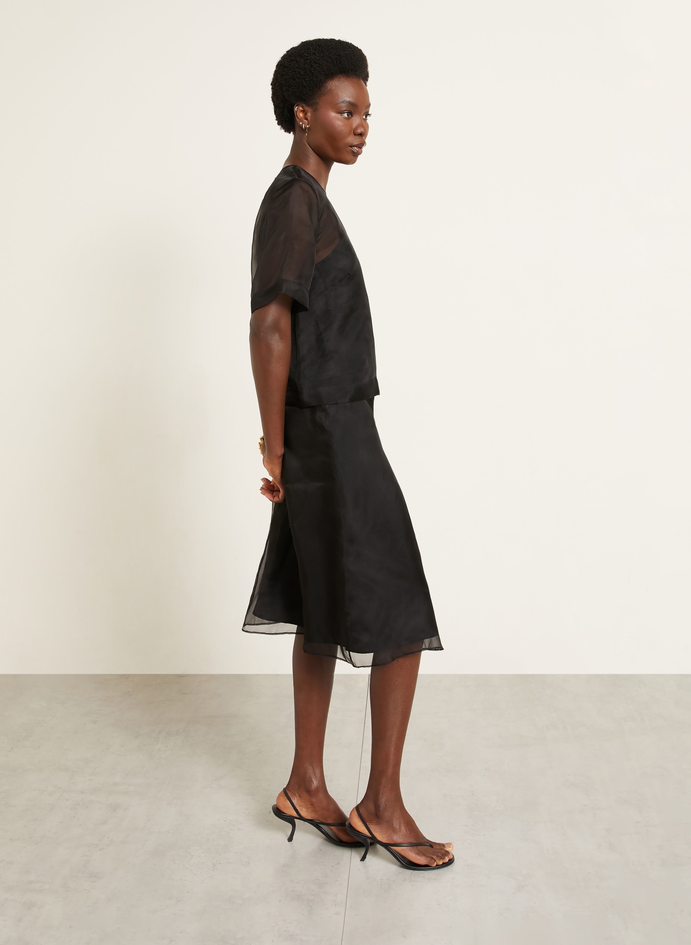 AMI PARIS Spódnica jedwabna: CZARNY