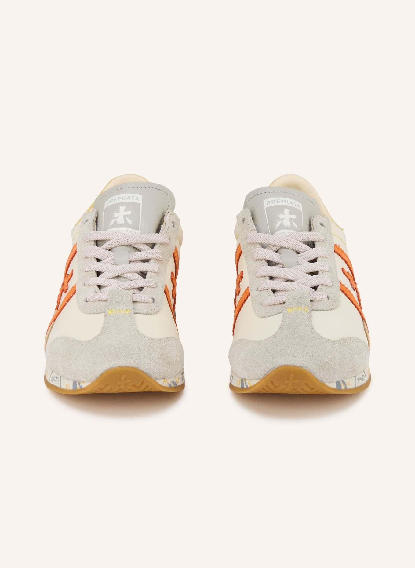 PREMIATA Sneaker JACKY: WEISS / GRAU / ORANGE