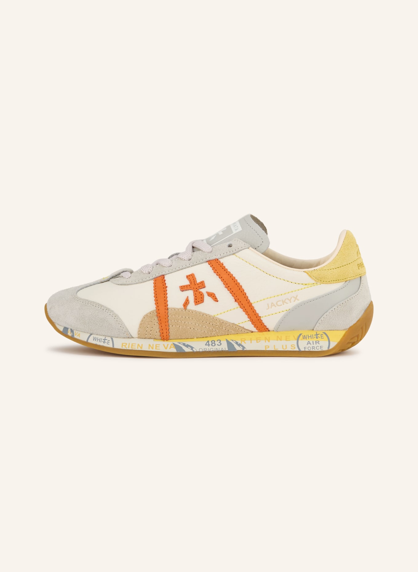 PREMIATA Sneaker JACKY: WEISS / GRAU / ORANGE