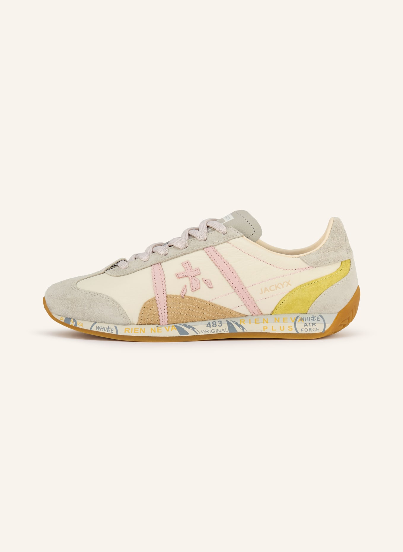 PREMIATA Sneaker WHITE JACKYXD: HELLROSA / CREME / GELB