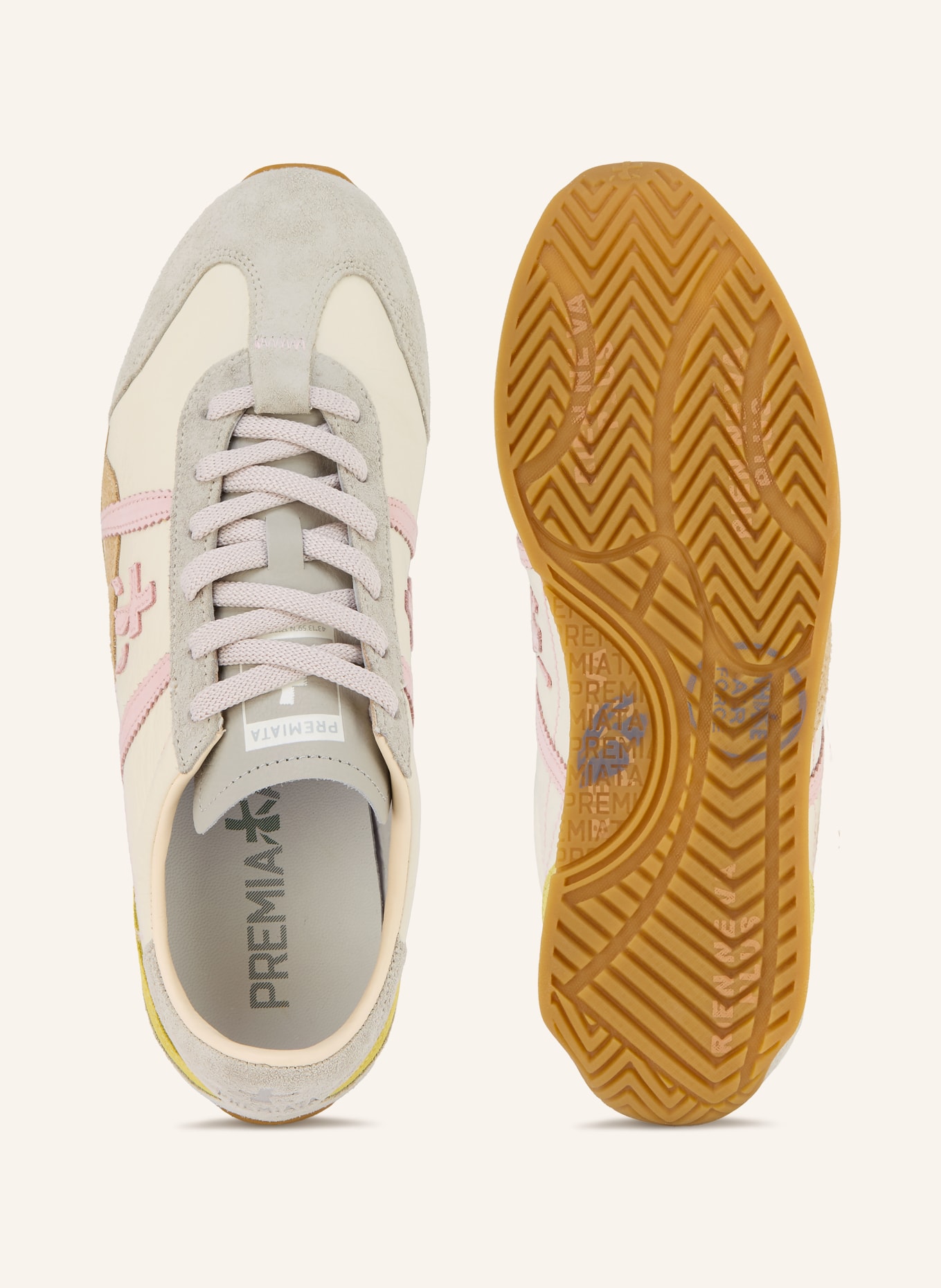 PREMIATA Sneaker WHITE JACKYXD: HELLROSA / CREME / GELB