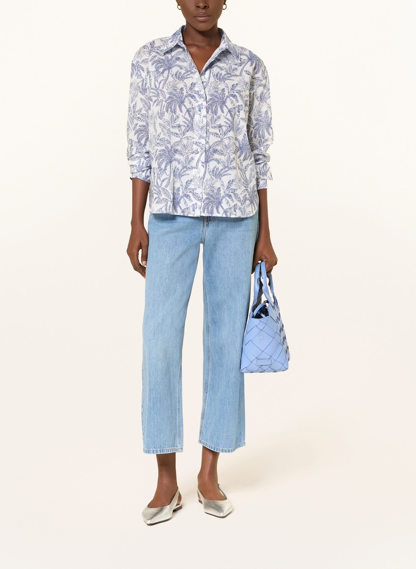 ROBERT FRIEDMAN Košilová blůza: MODRÁ / BÍLÁ