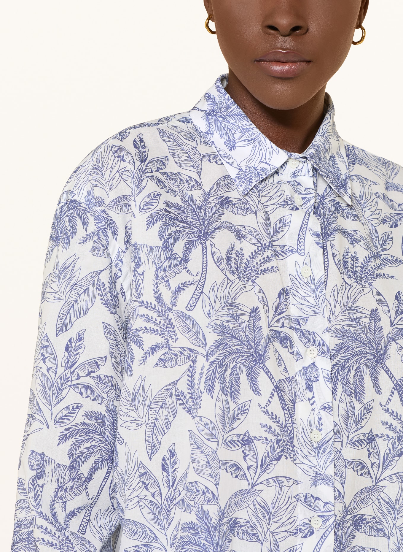 ROBERT FRIEDMAN Košilová blůza: MODRÁ / BÍLÁ