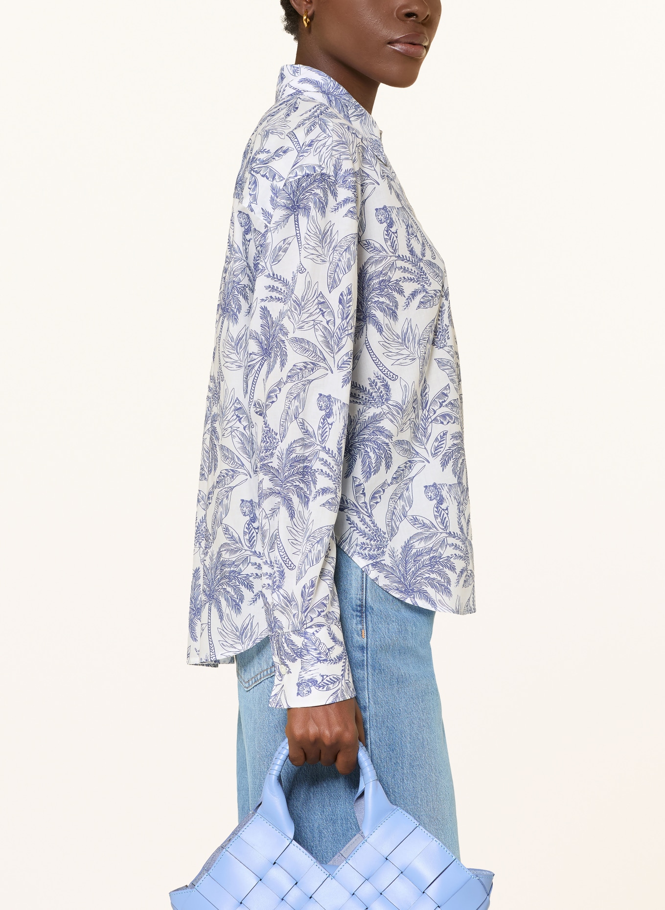 ROBERT FRIEDMAN Košilová blůza: MODRÁ / BÍLÁ