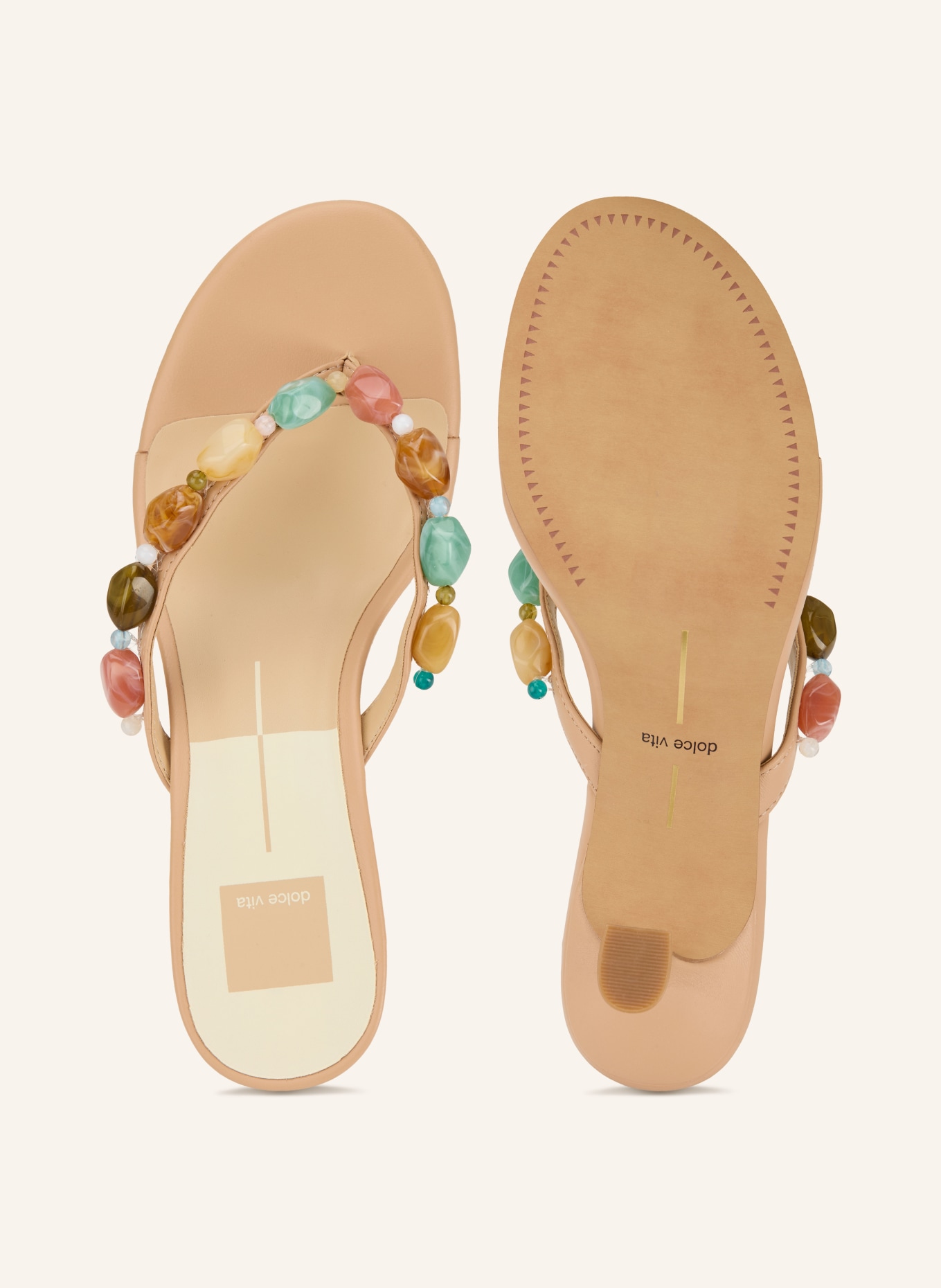 Dolce Vita Zehentrenner DAKSIE: HELLBRAUN / HELLROT / TÜRKIS