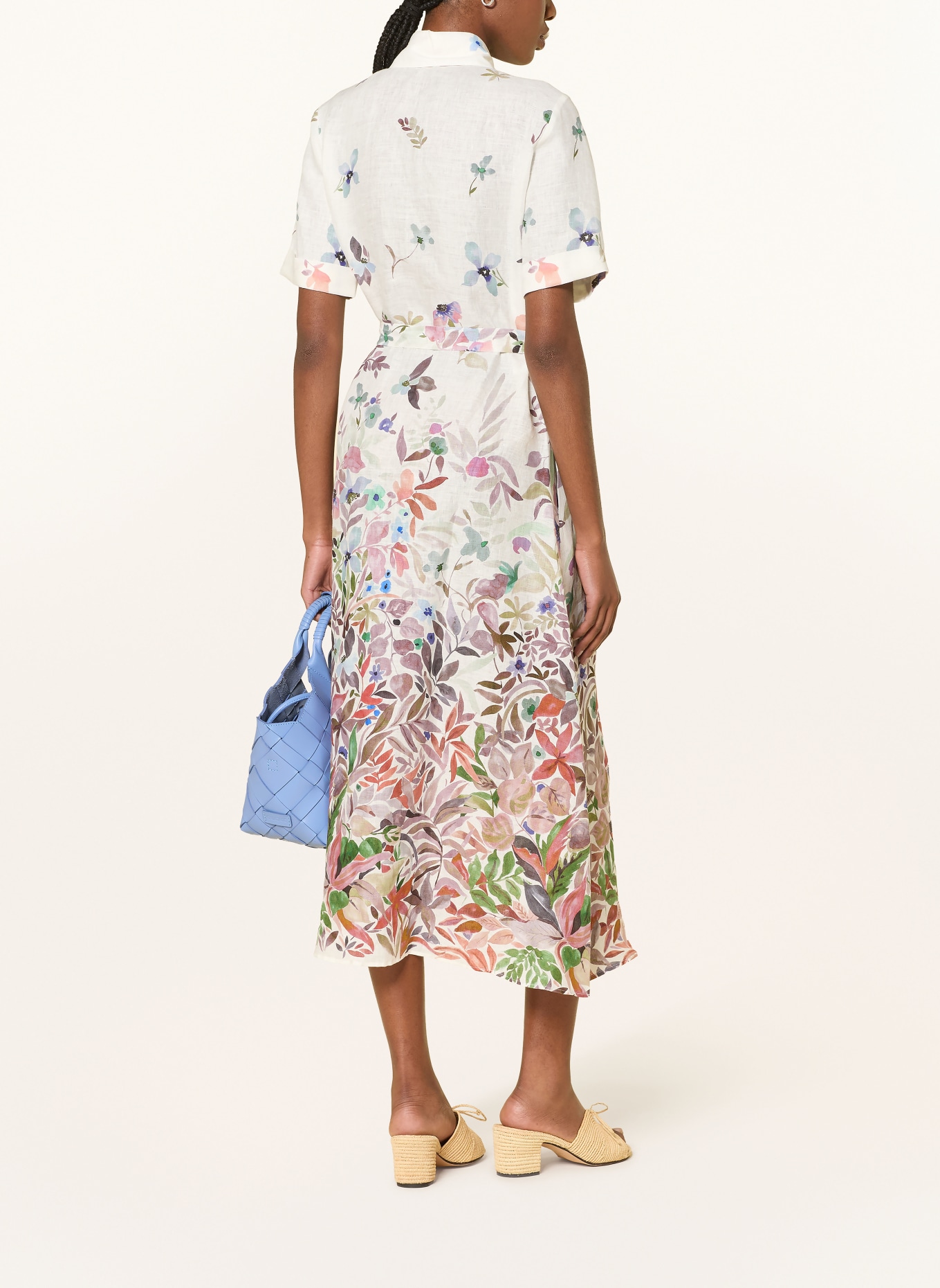 ROBERT FRIEDMAN Sukienka z lnu: KREMOWY / BLADORÓŻOWY / KHAKI