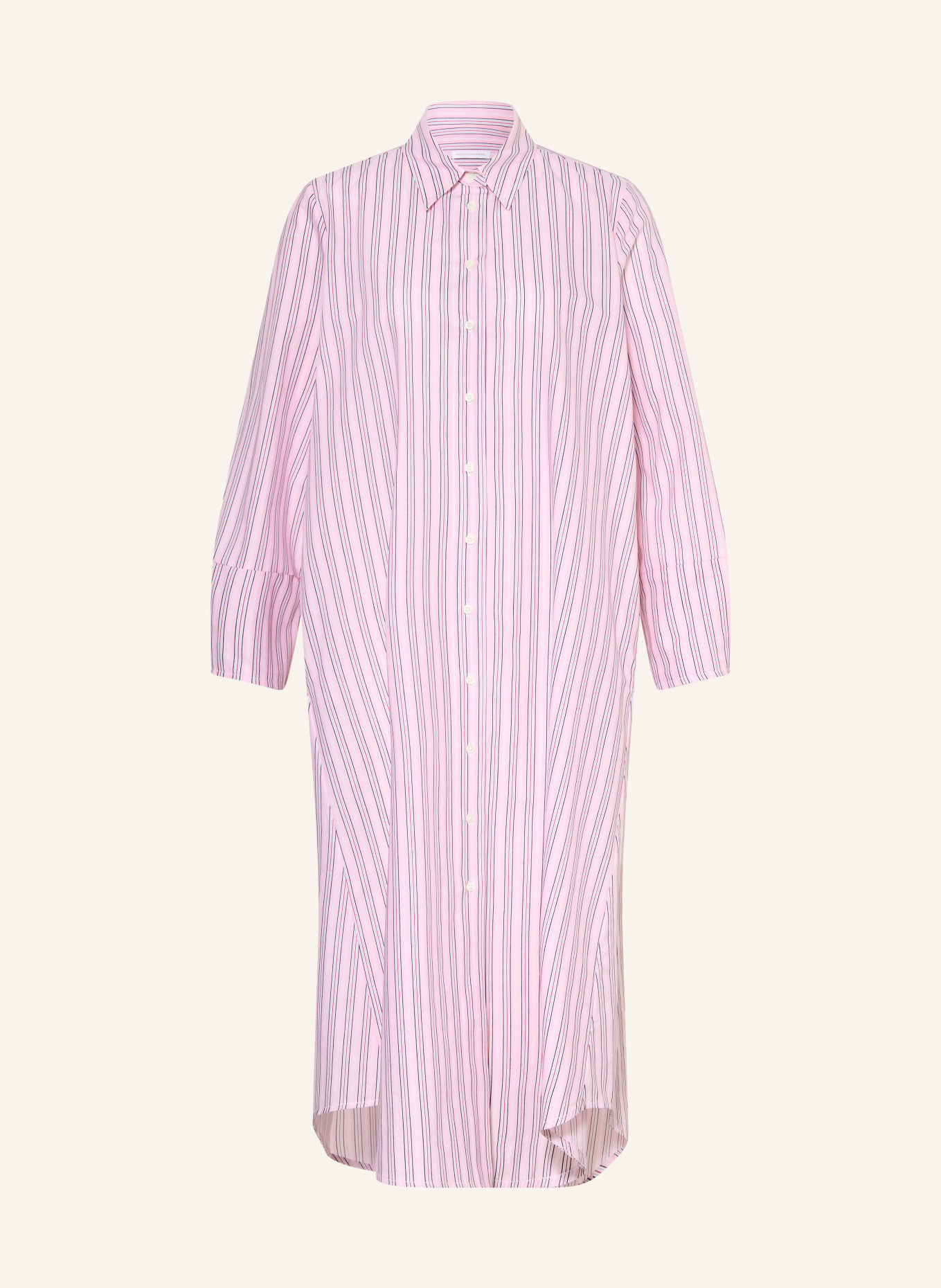 ROBERT FRIEDMAN Hemdblusenkleid: ROSA / ROT / WEISS