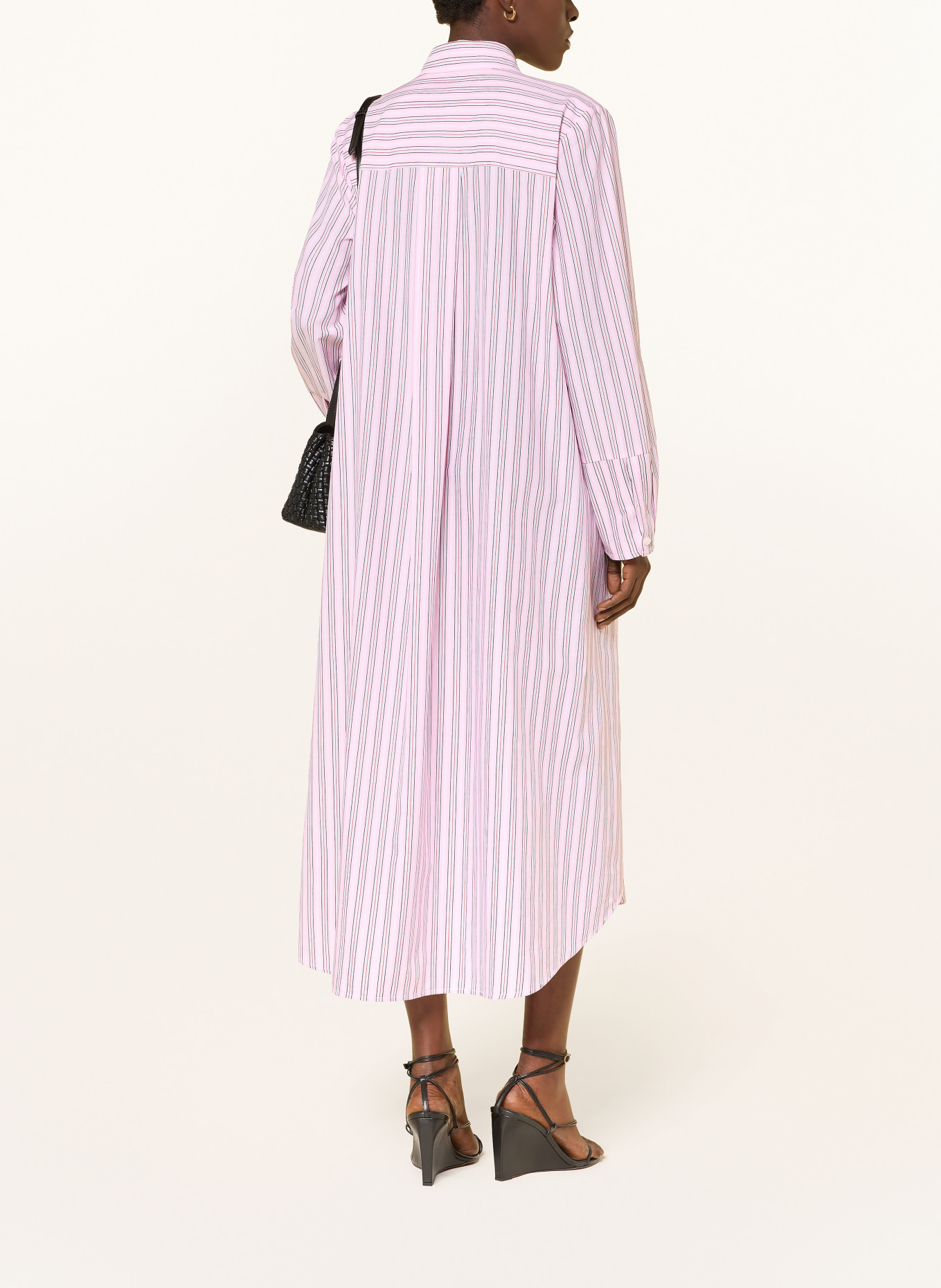 ROBERT FRIEDMAN Hemdblusenkleid: ROSA / ROT / WEISS