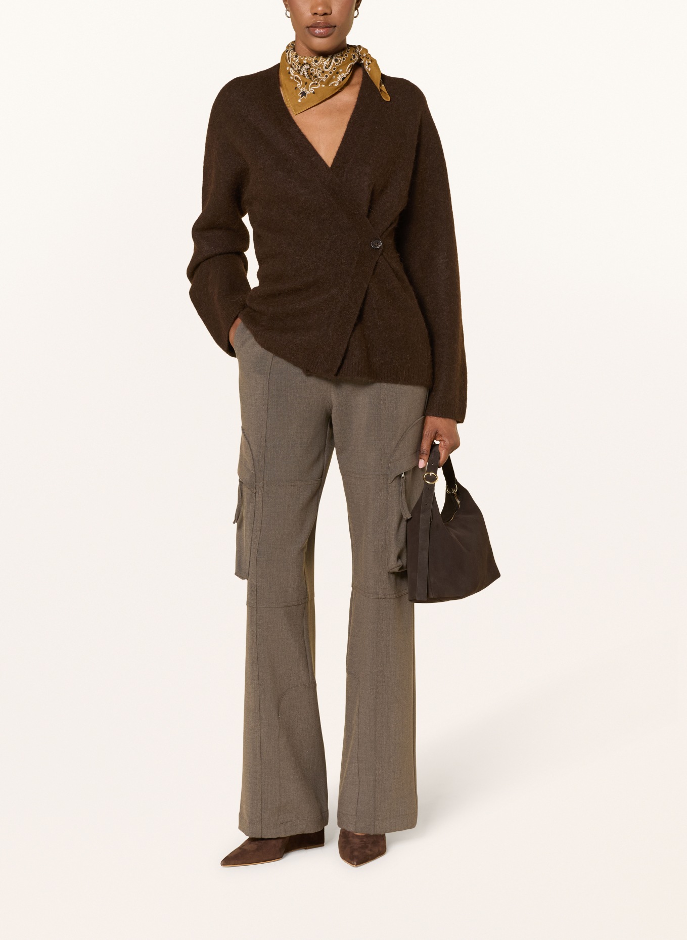 ARKET handtas: MARRON FONCÉ / GOUD