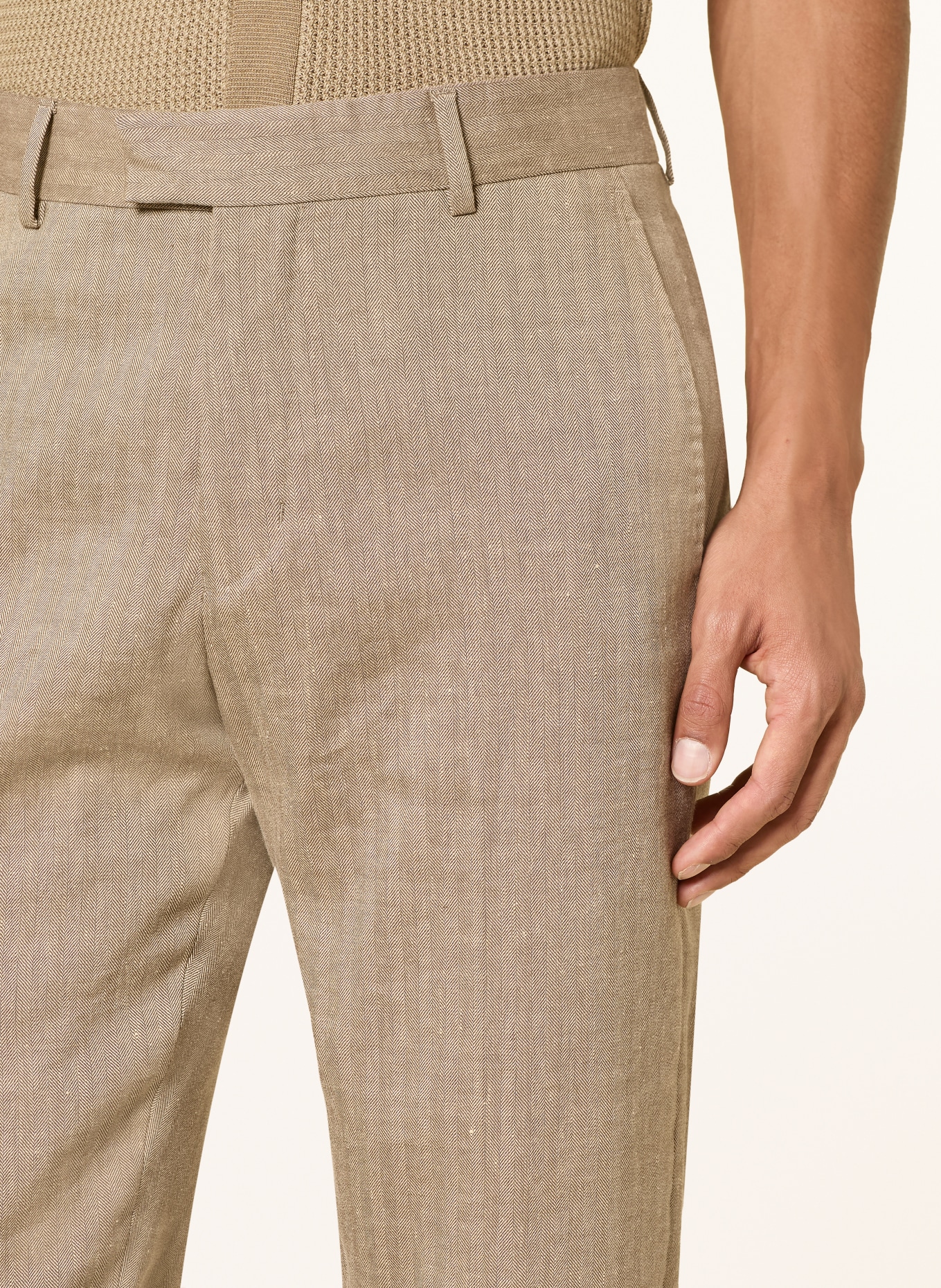 TIGER OF SWEDEN Anzughose TENSE Regular Fit mit Leinen: 14G Vintage Beige