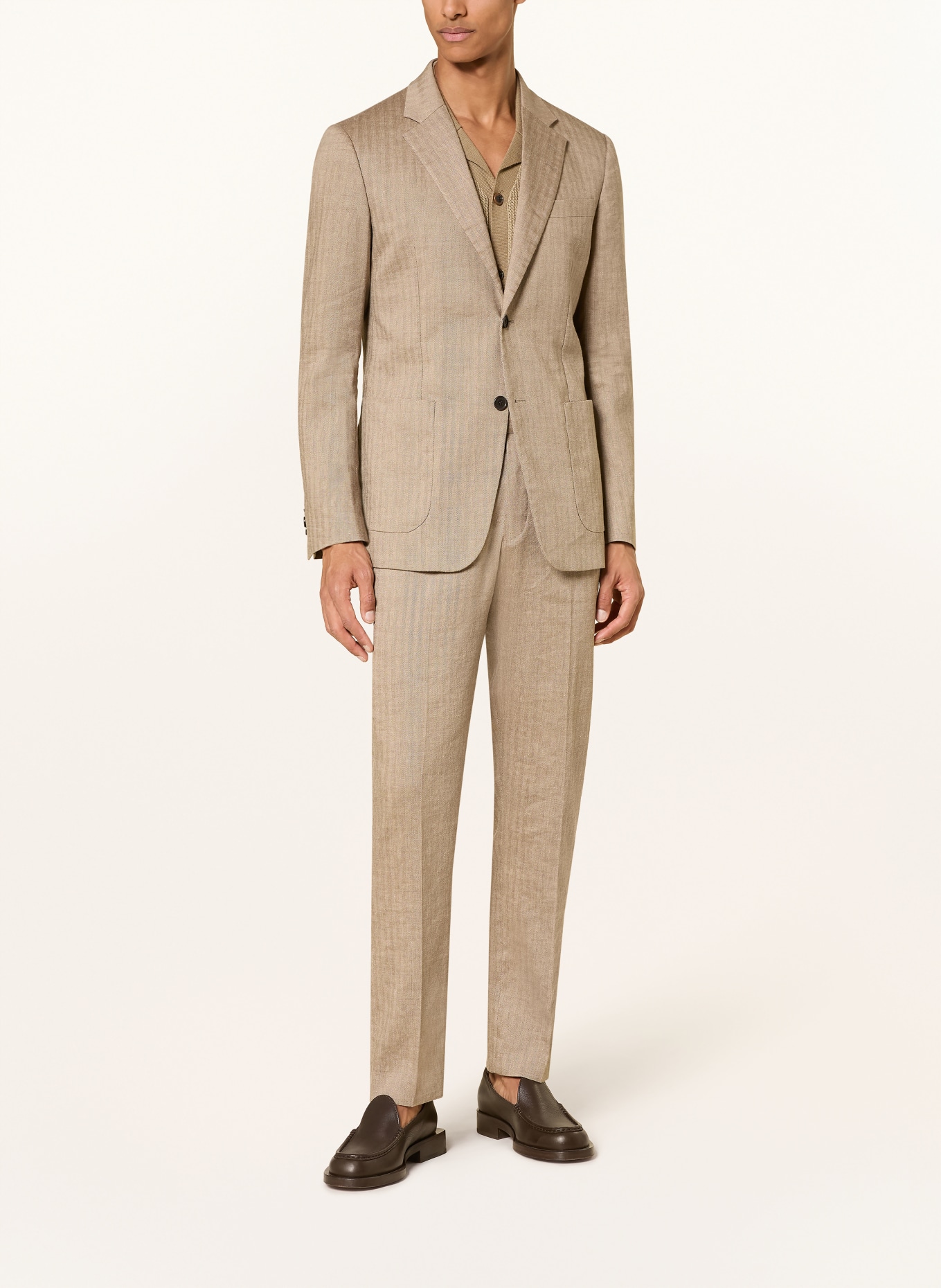 TIGER OF SWEDEN Anzugsakko JUSTIN Extra Slim Fit mit Leinen: 14G Vintage Beige