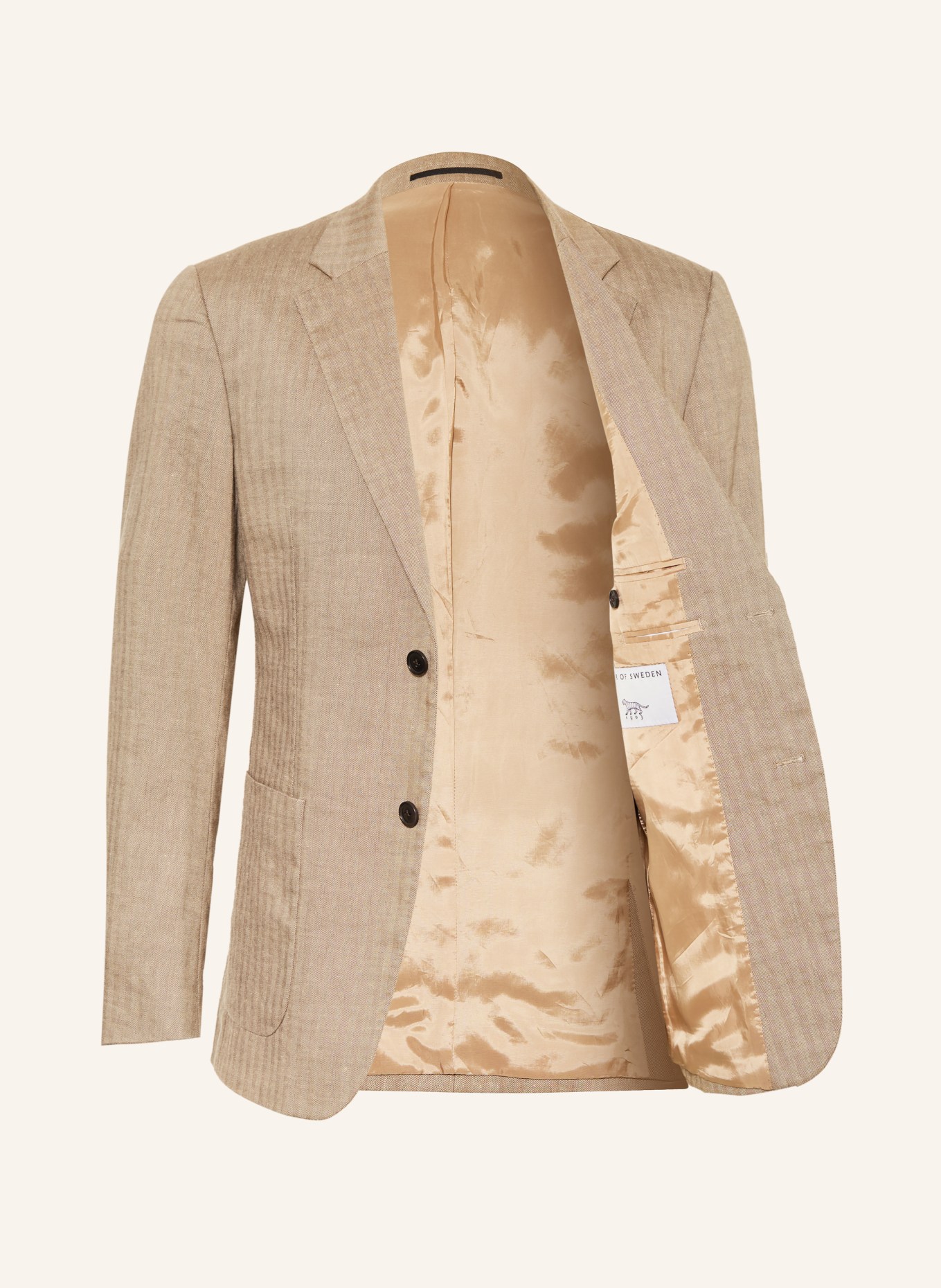 TIGER OF SWEDEN Anzugsakko JUSTIN Extra Slim Fit mit Leinen: 14G Vintage Beige