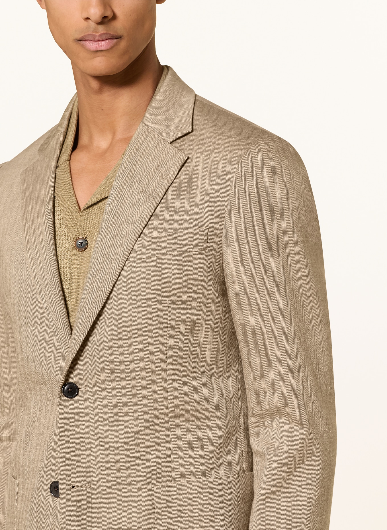 TIGER OF SWEDEN Anzugsakko JUSTIN Extra Slim Fit mit Leinen: 14G Vintage Beige