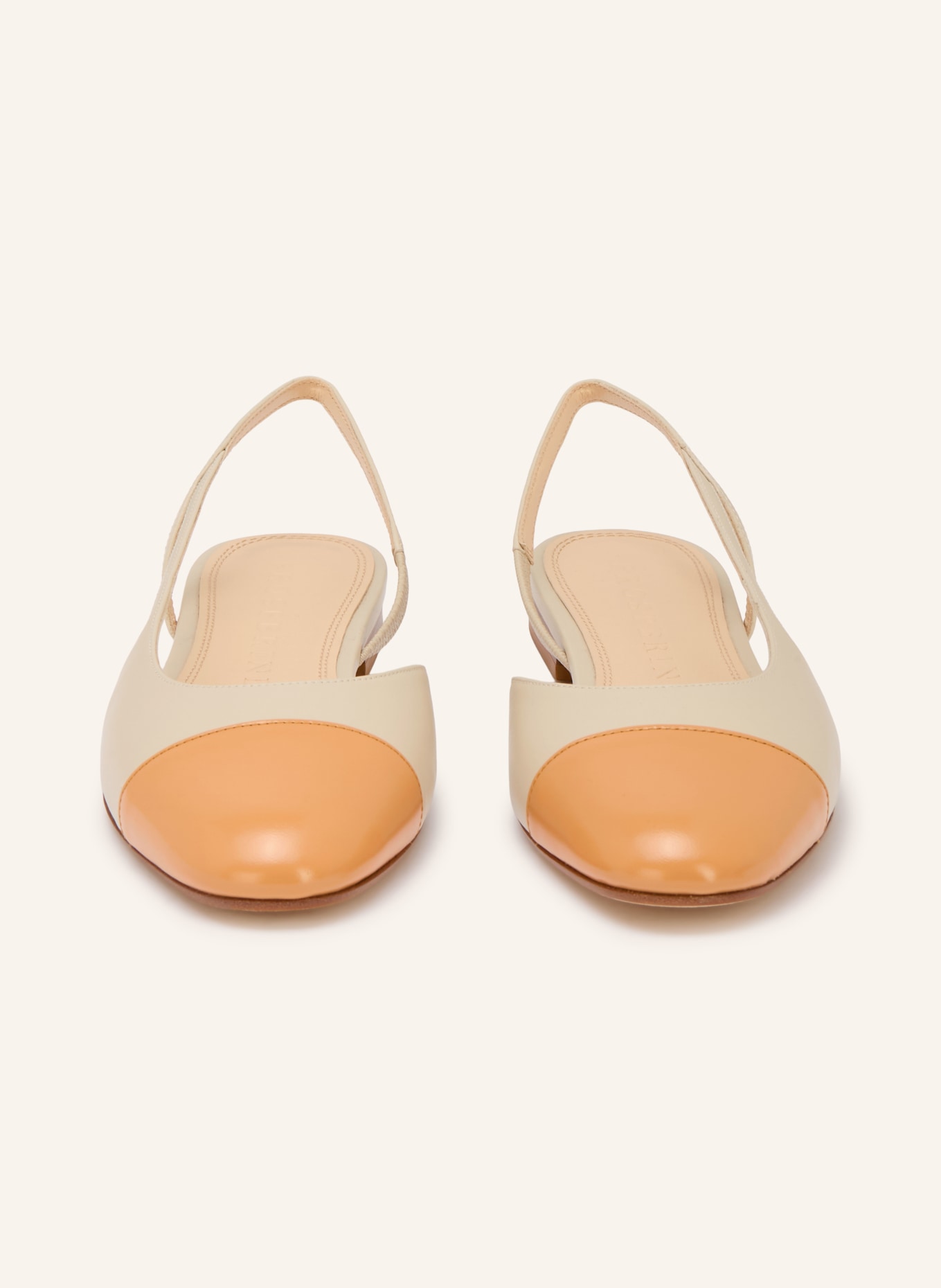 PROSPERINE Baleriny na rzemyku VERNICE: CAMELOWY / BEŻOWY