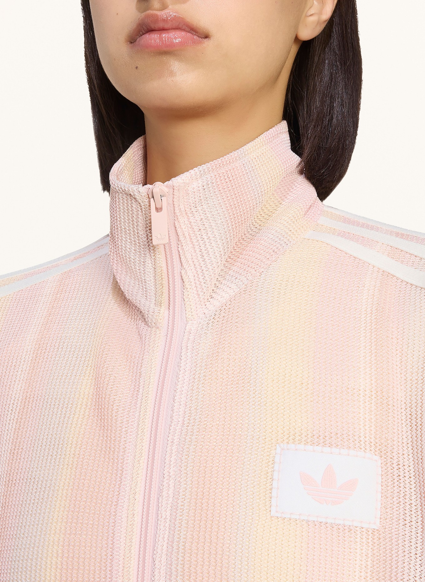 adidas Originals Trainingsjacke KNITTED FIREBIRD: HELLROSA / WEISS