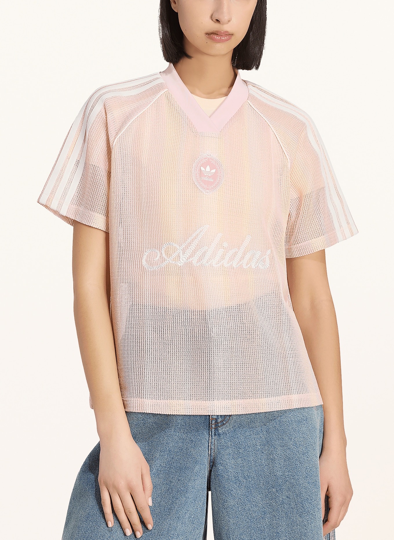 adidas Originals Strickshirt: ROSA / BEIGE / CREME