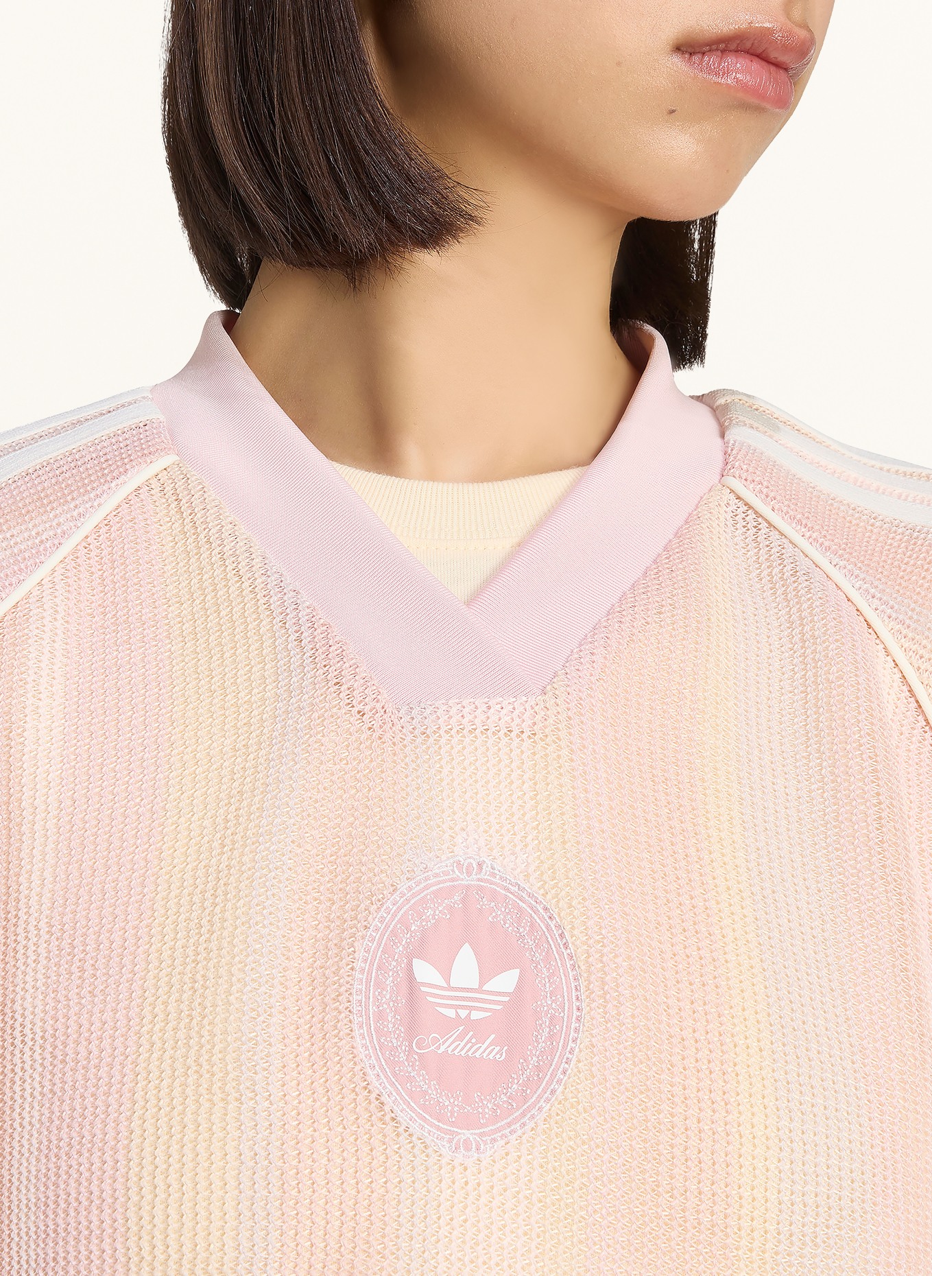 adidas Originals Strickshirt: ROSA / BEIGE / CREME