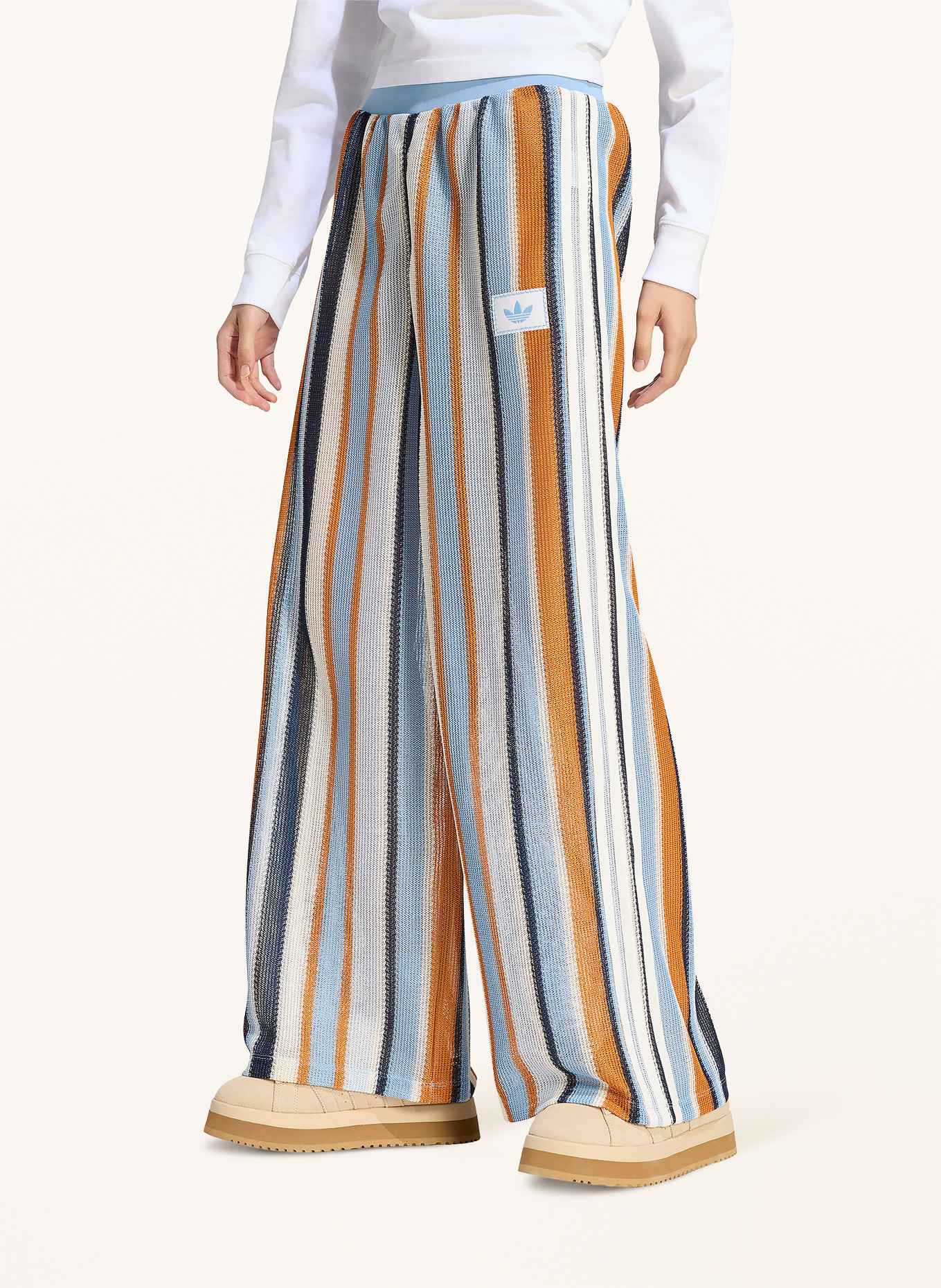 adidas Originals Strickhose: BLAU / DUNKELORANGE / WEISS