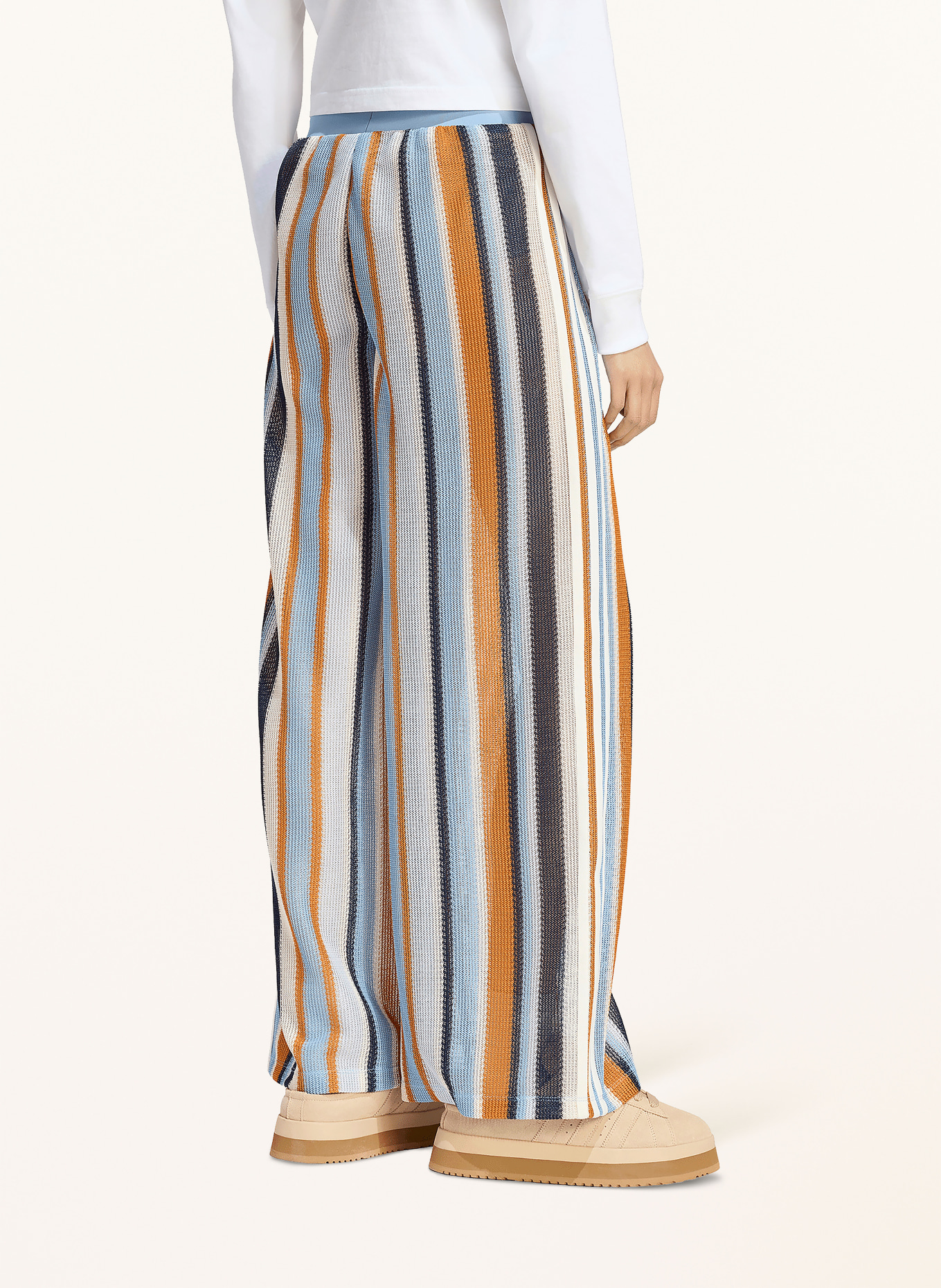 adidas Originals Strickhose: BLAU / DUNKELORANGE / WEISS