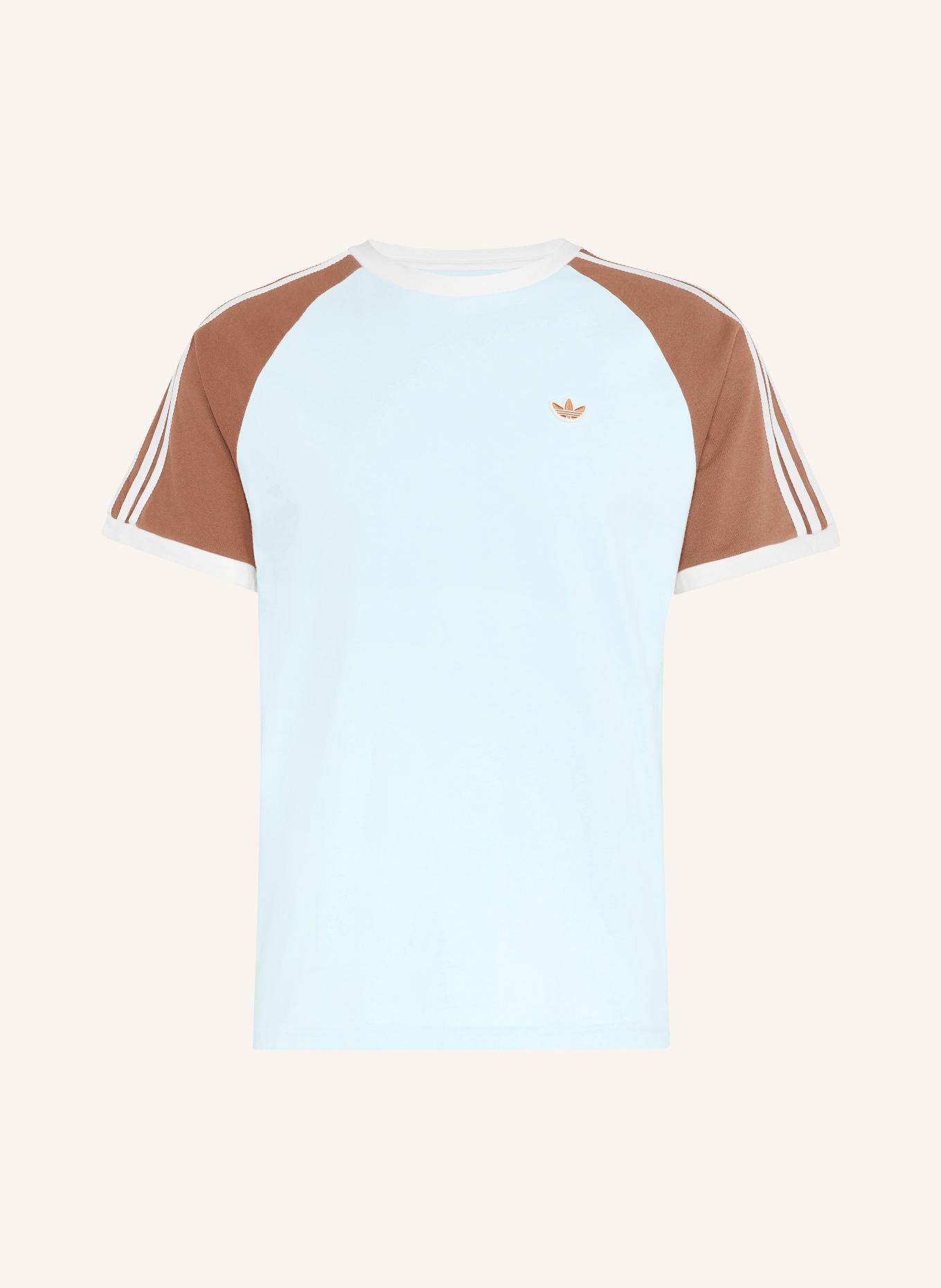 adidas Originals T-Shirt CALI: HELLBLAU / BRAUN / WEISS