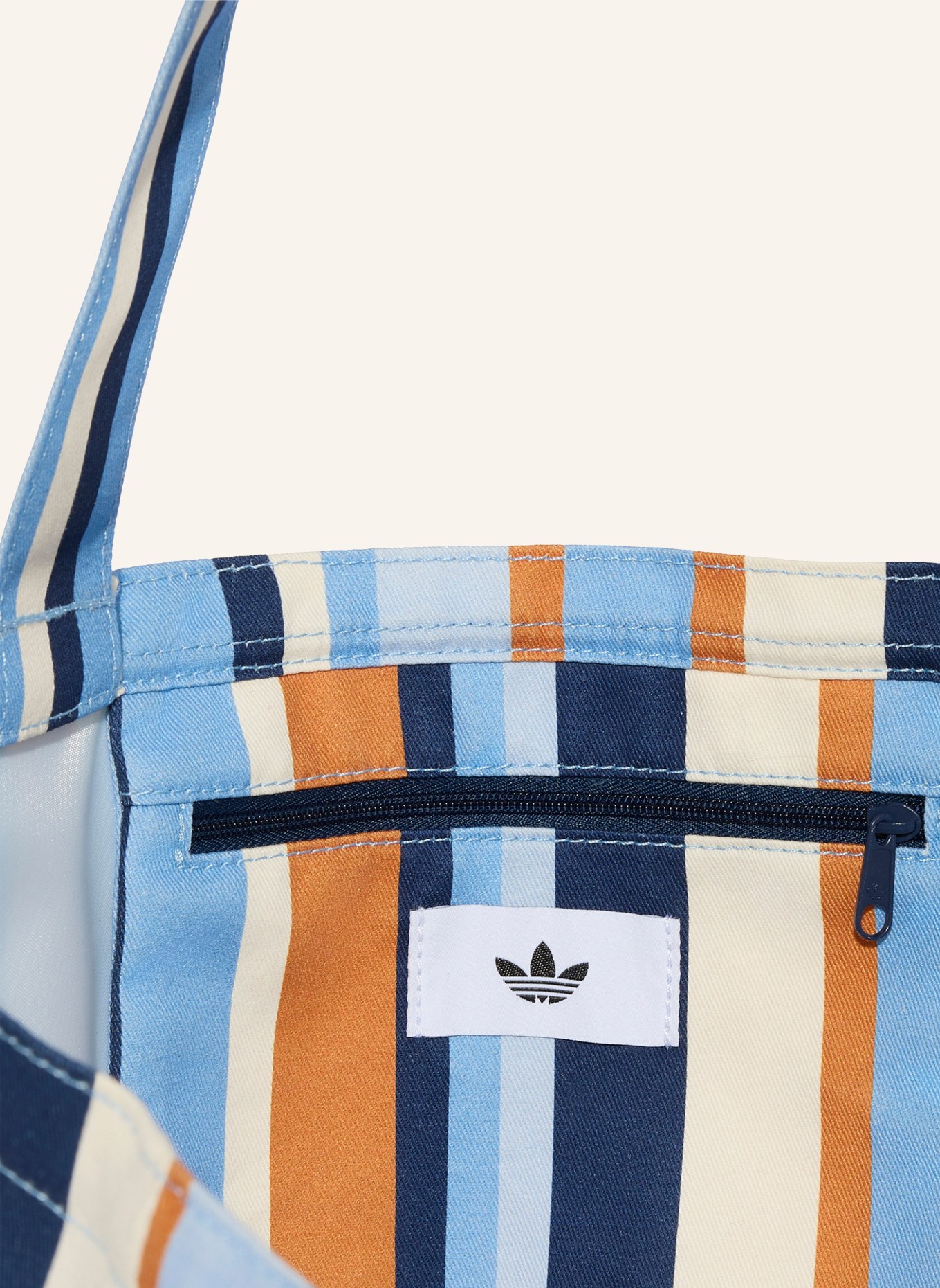 adidas Originals Shopper TOTE BAG CANVAS: DUNKELBLAU / BRAUN / CREME