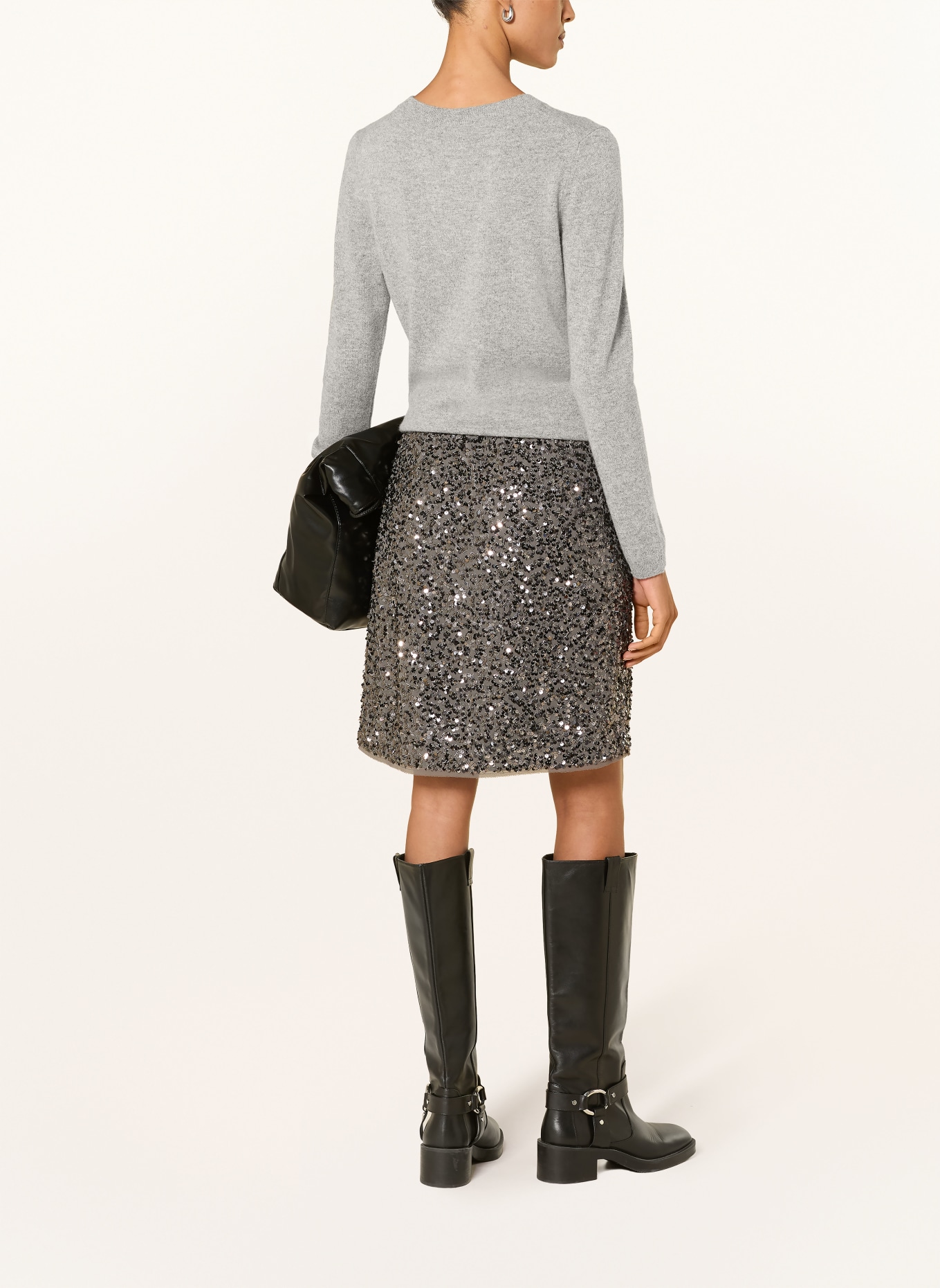 darling harbour Cashmere-Pullover: GREY MELANGE