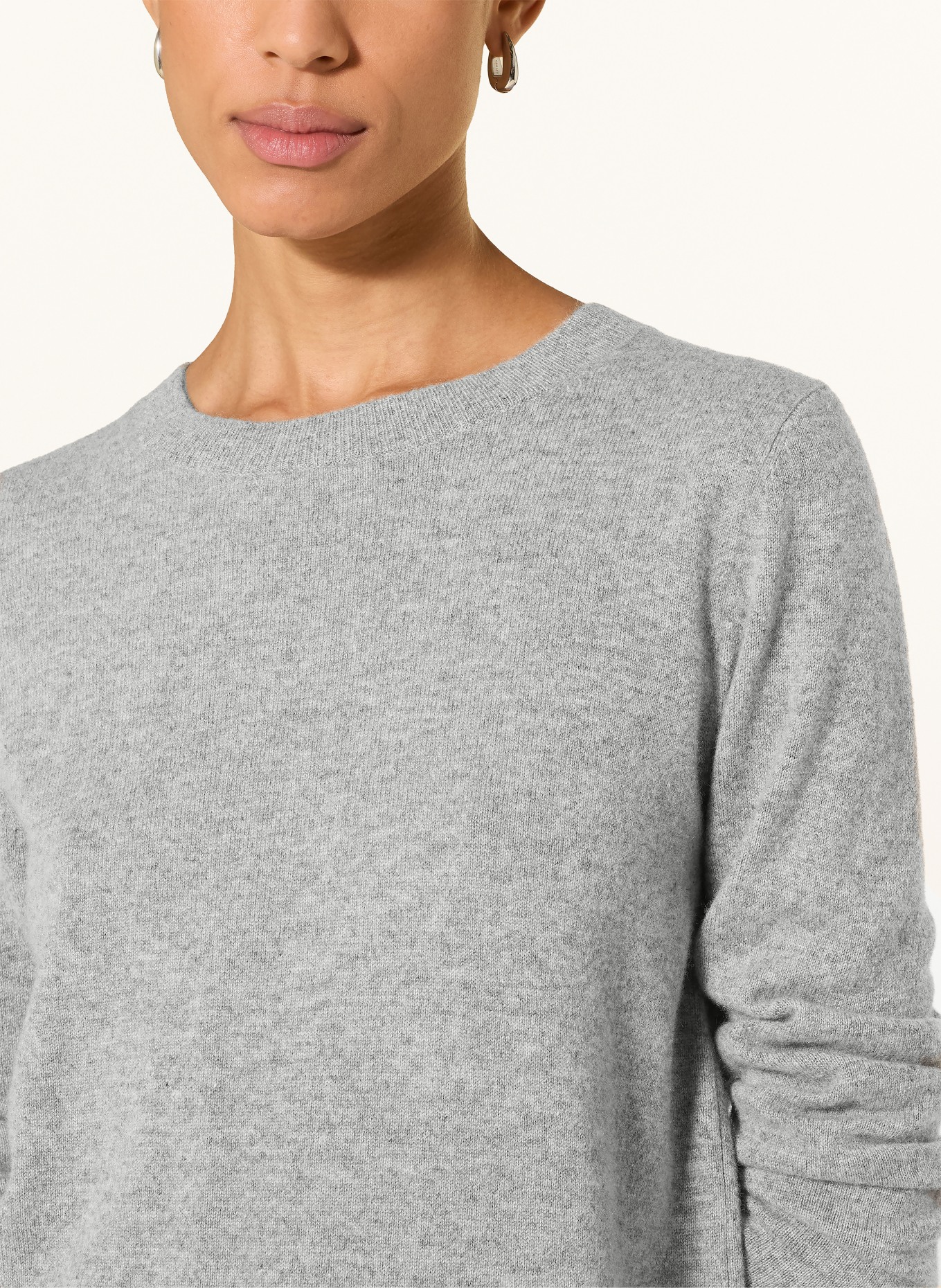 darling harbour Cashmere-Pullover: GREY MELANGE