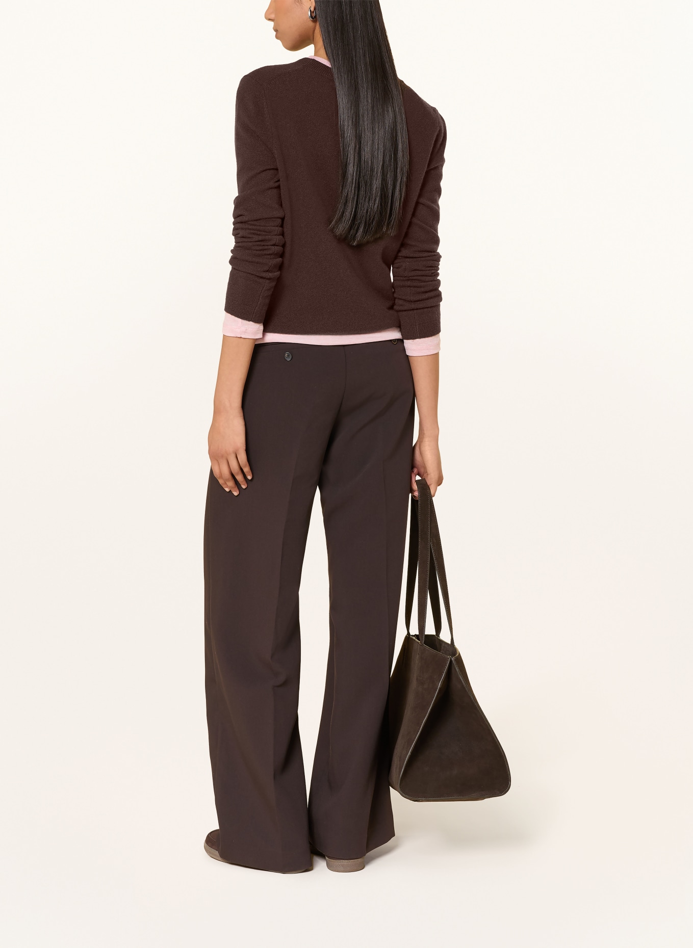 darling harbour Cashmere sweater: DARK BROWN