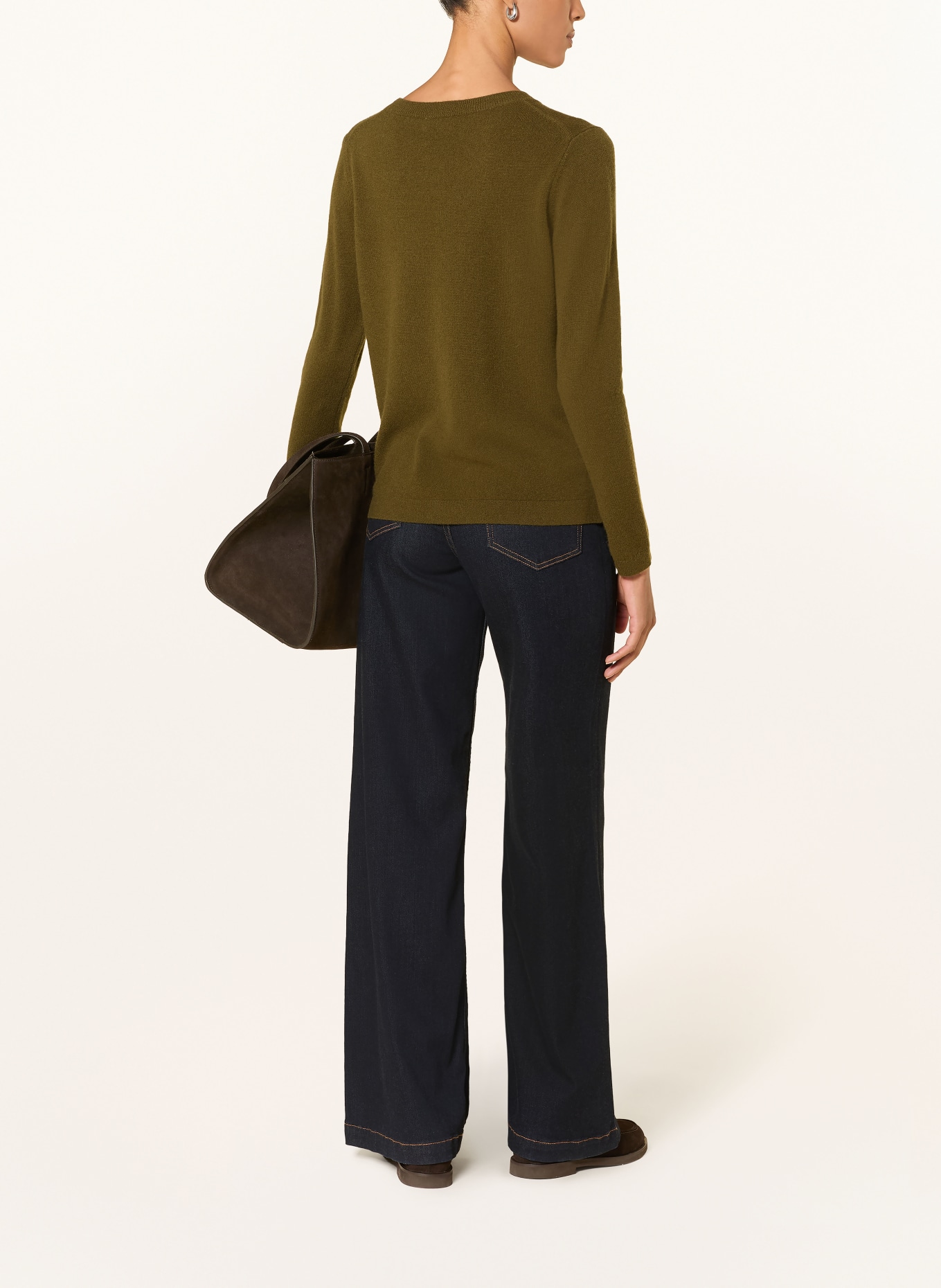 darling harbour Cashmere sweater: OLIVE