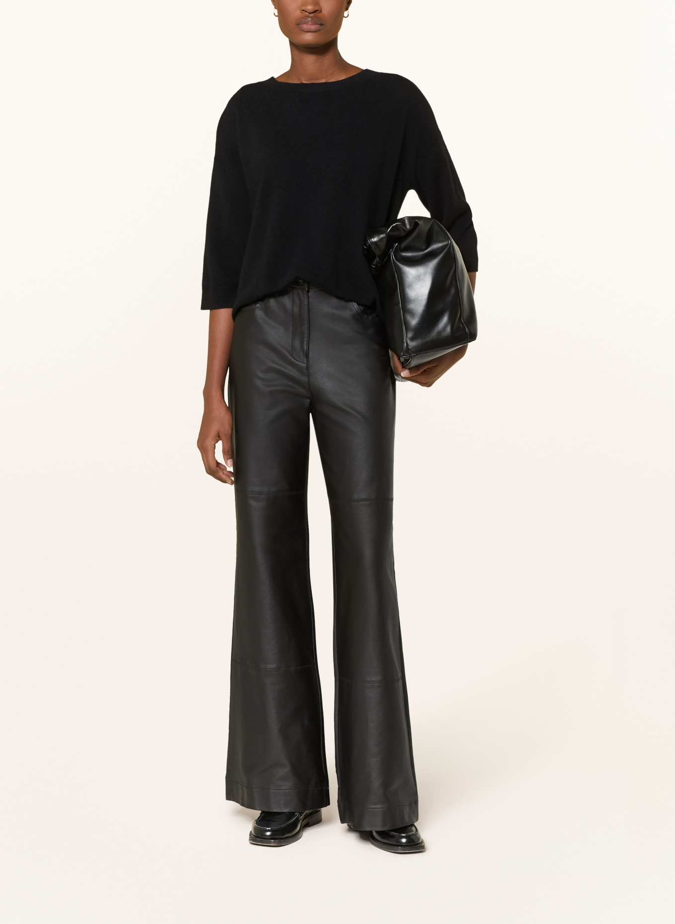 darling harbour Cashmere-Pullover mit 3/4-Arm: BLACK