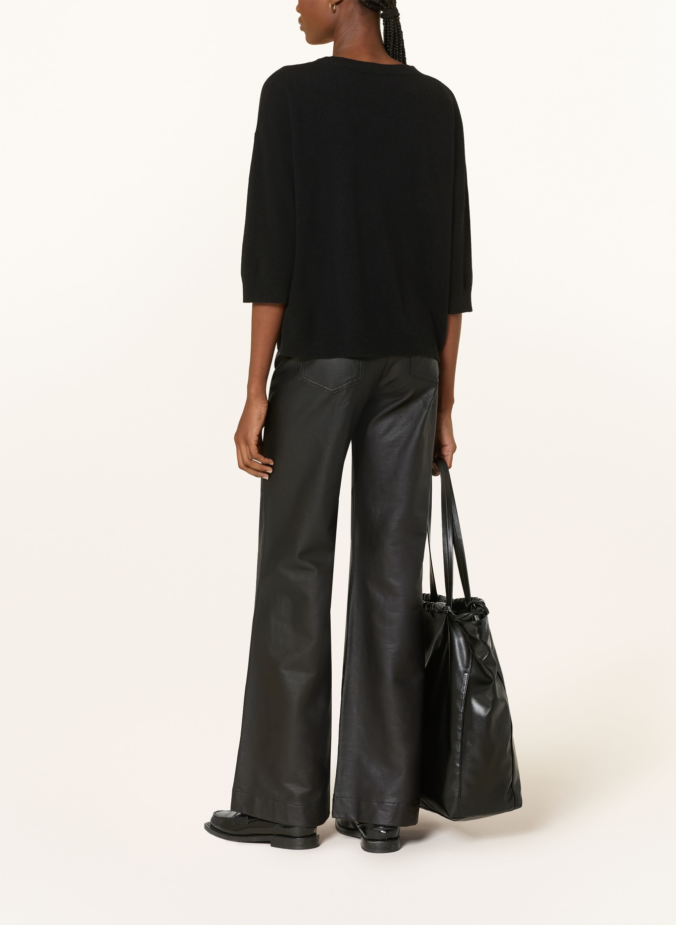 darling harbour Cashmere-Pullover mit 3/4-Arm: BLACK