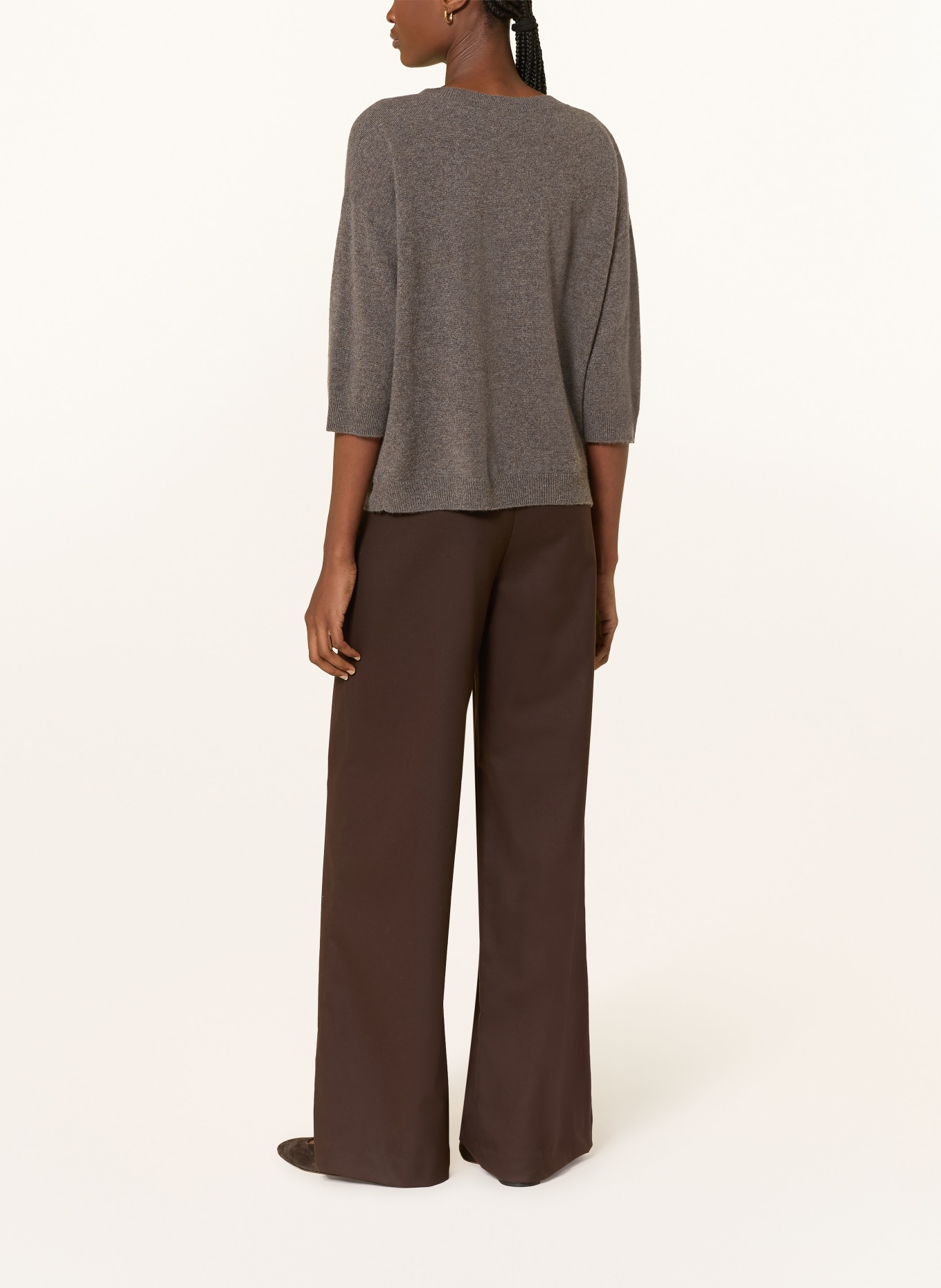 darling harbour Cashmere-Pullover mit 3/4-Arm: truffle melange