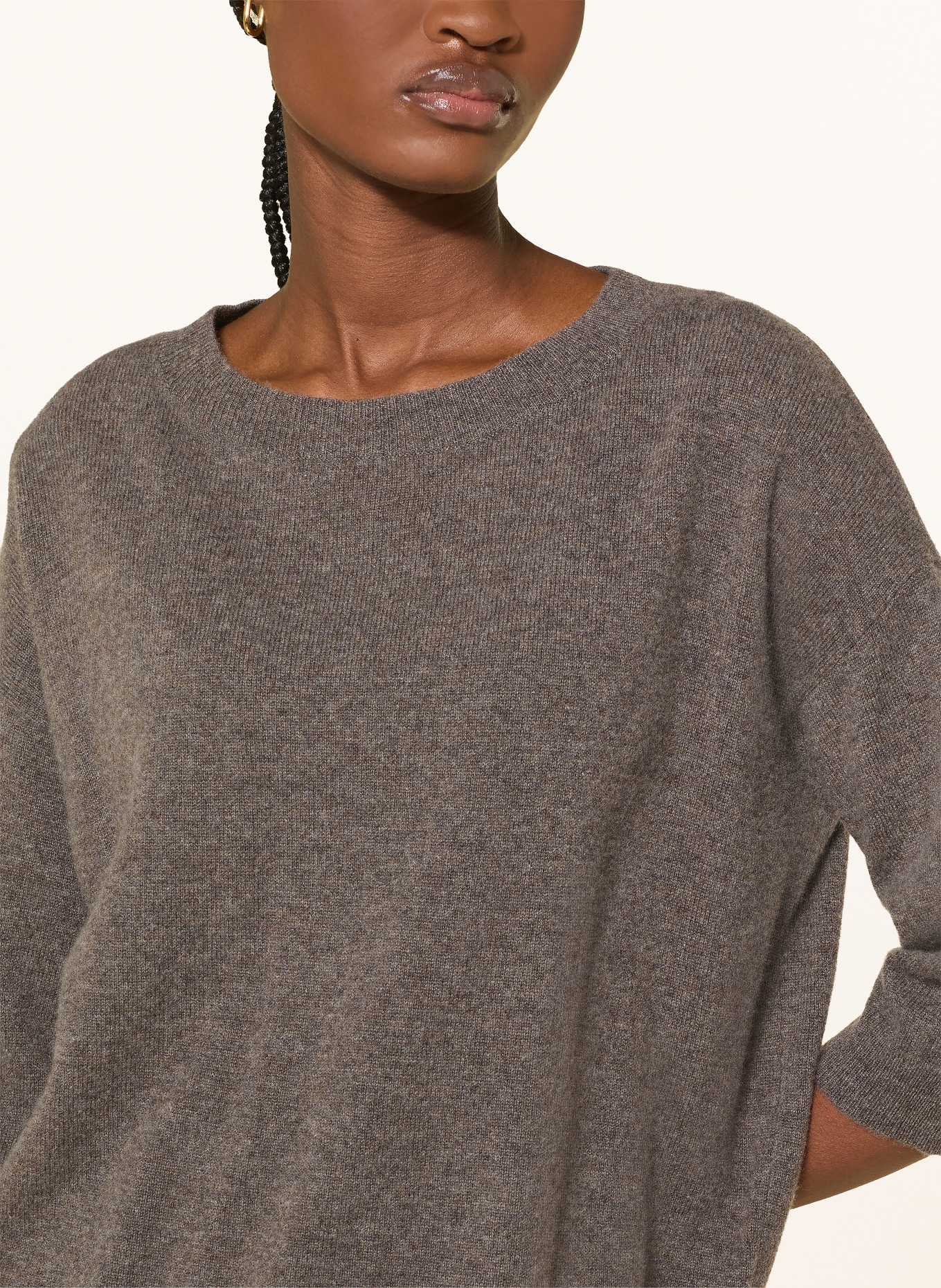 darling harbour Cashmere-Pullover mit 3/4-Arm: truffle melange