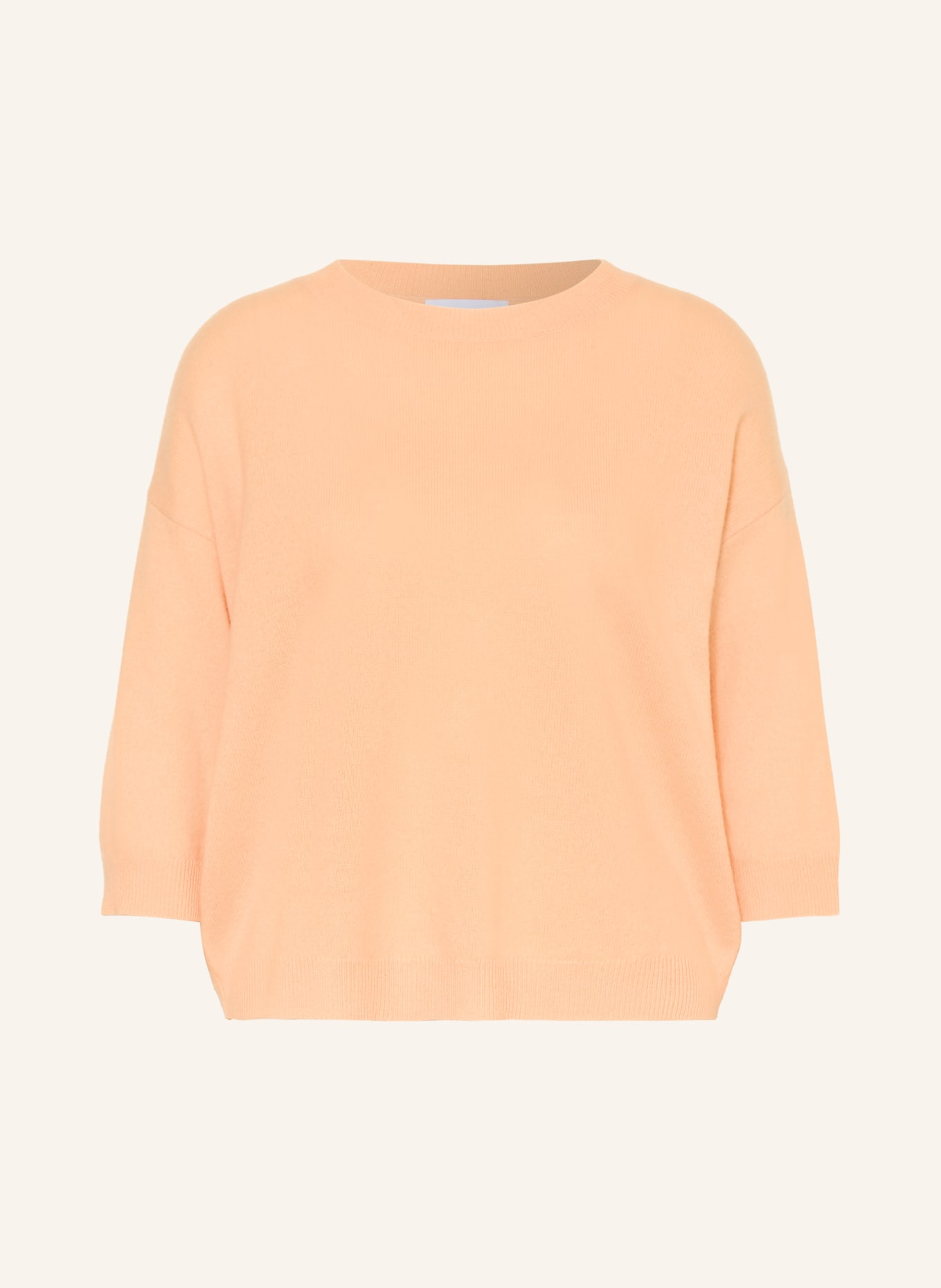 darling harbour Cashmere sweater with 3/4 sleeves: light apricot