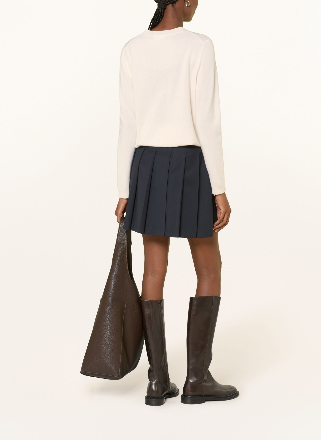 darling harbour Strikjakke i kashmir: CREME