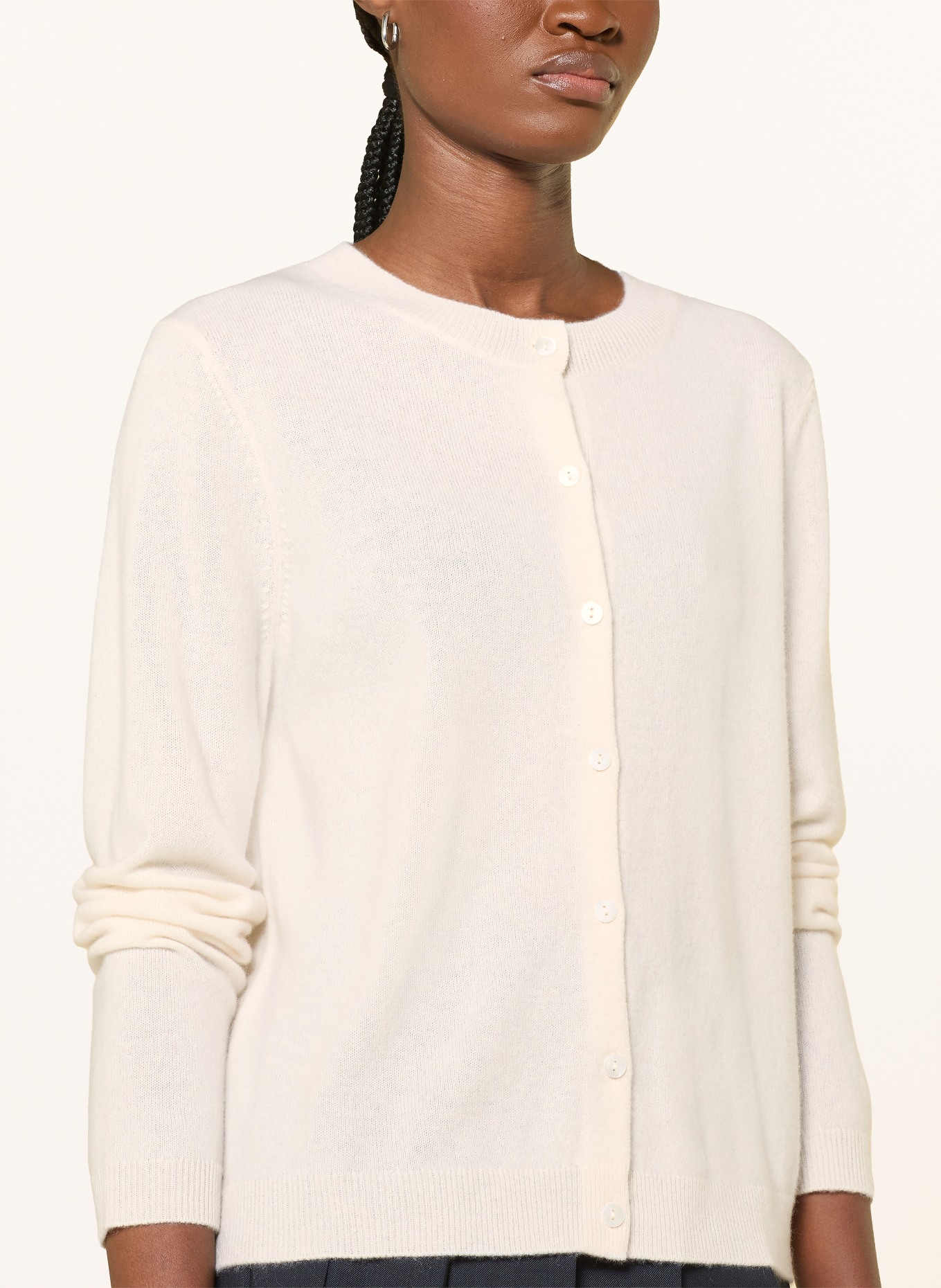 darling harbour Strikjakke i kashmir: CREME