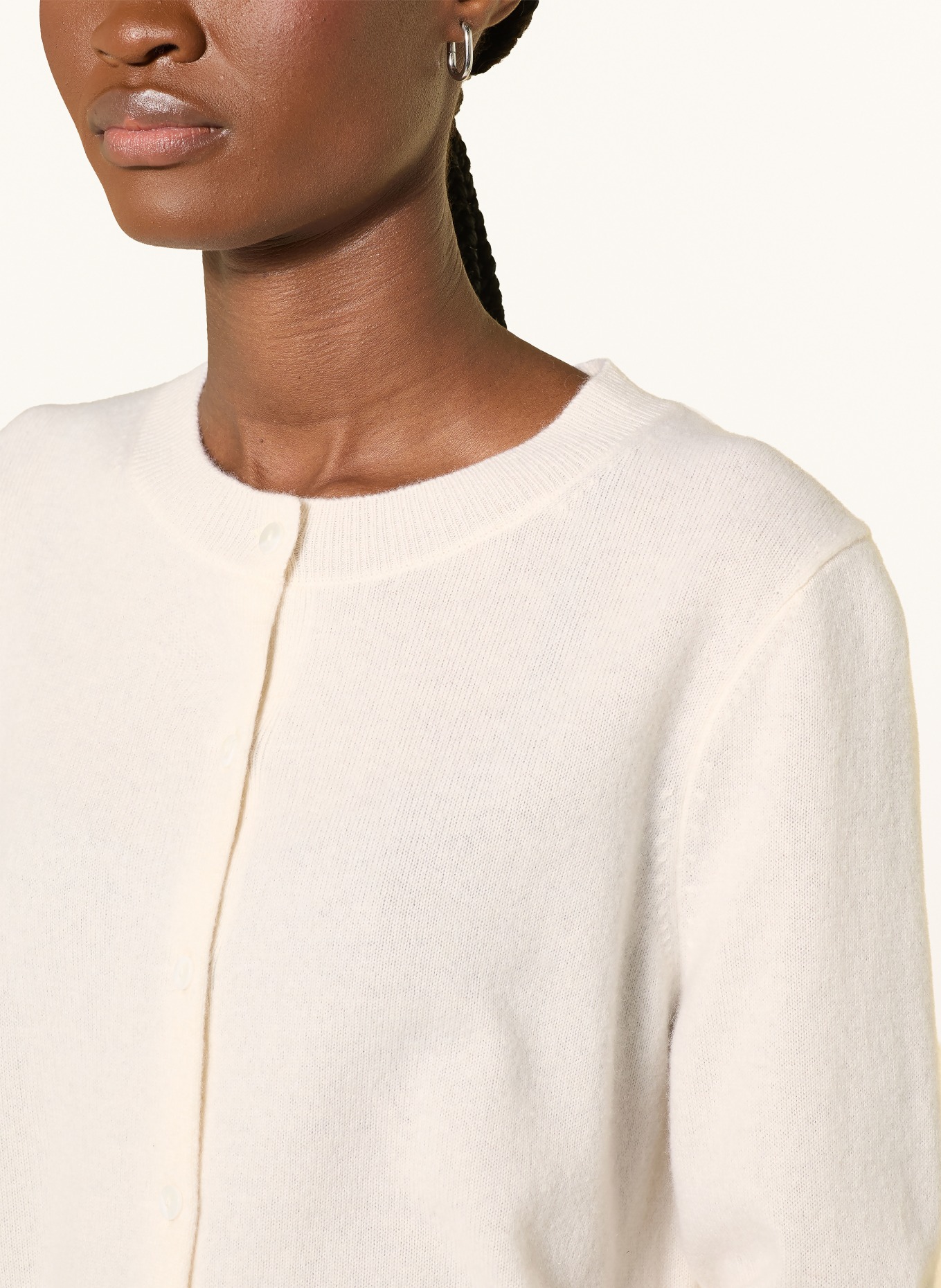 darling harbour Strikjakke i kashmir: CREME