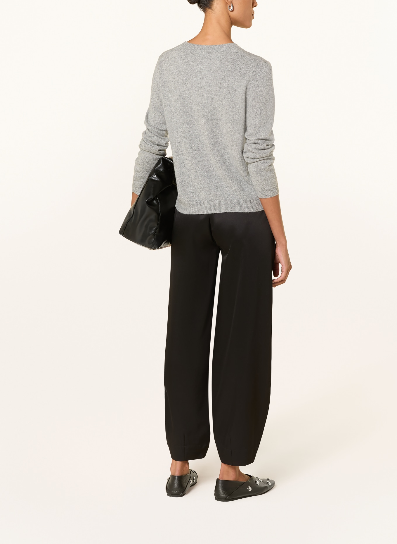 darling harbour Cashmere cardigan: GREY MELANGE